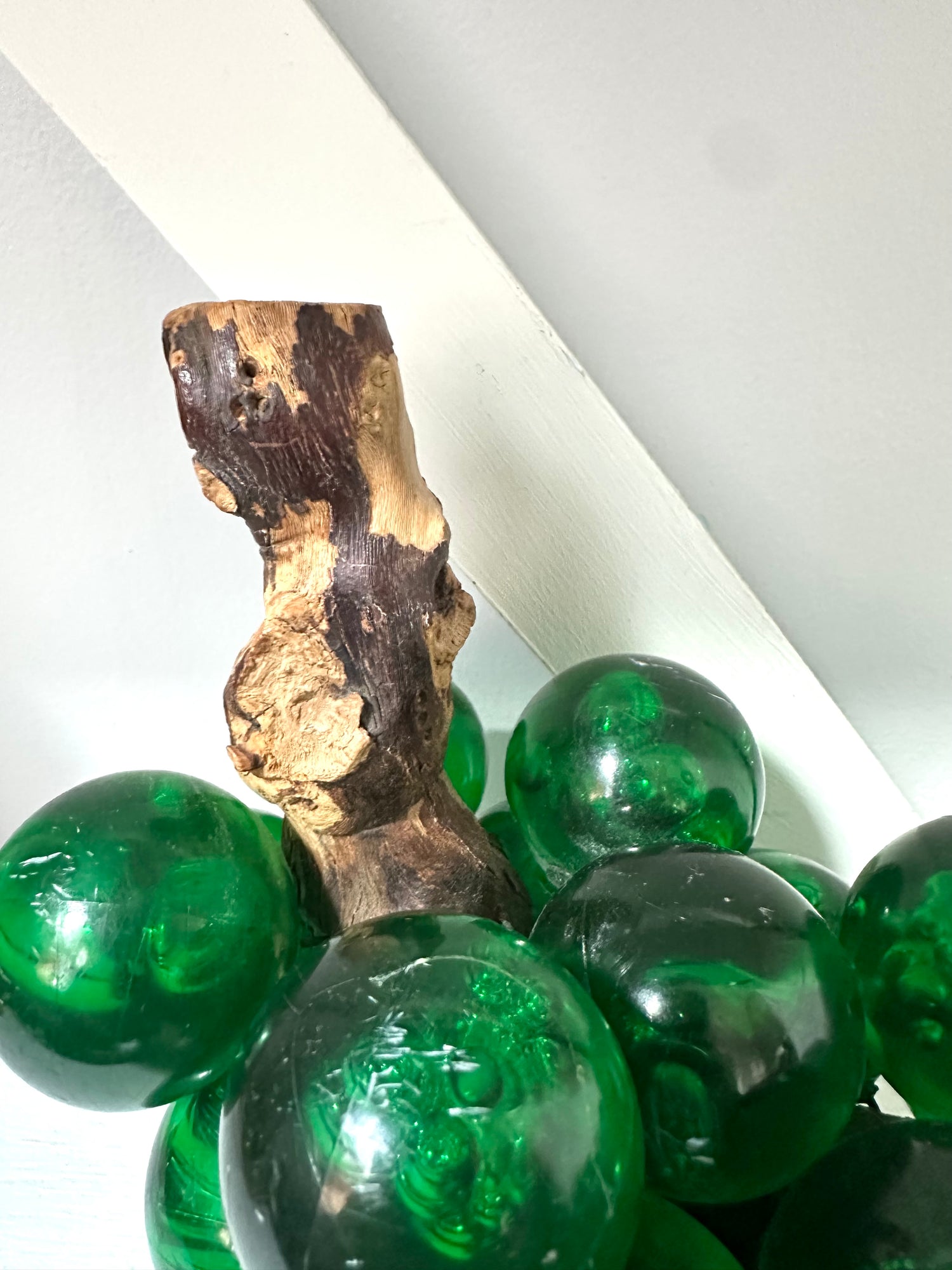 Vintage Lucite Green Grapes, 14"