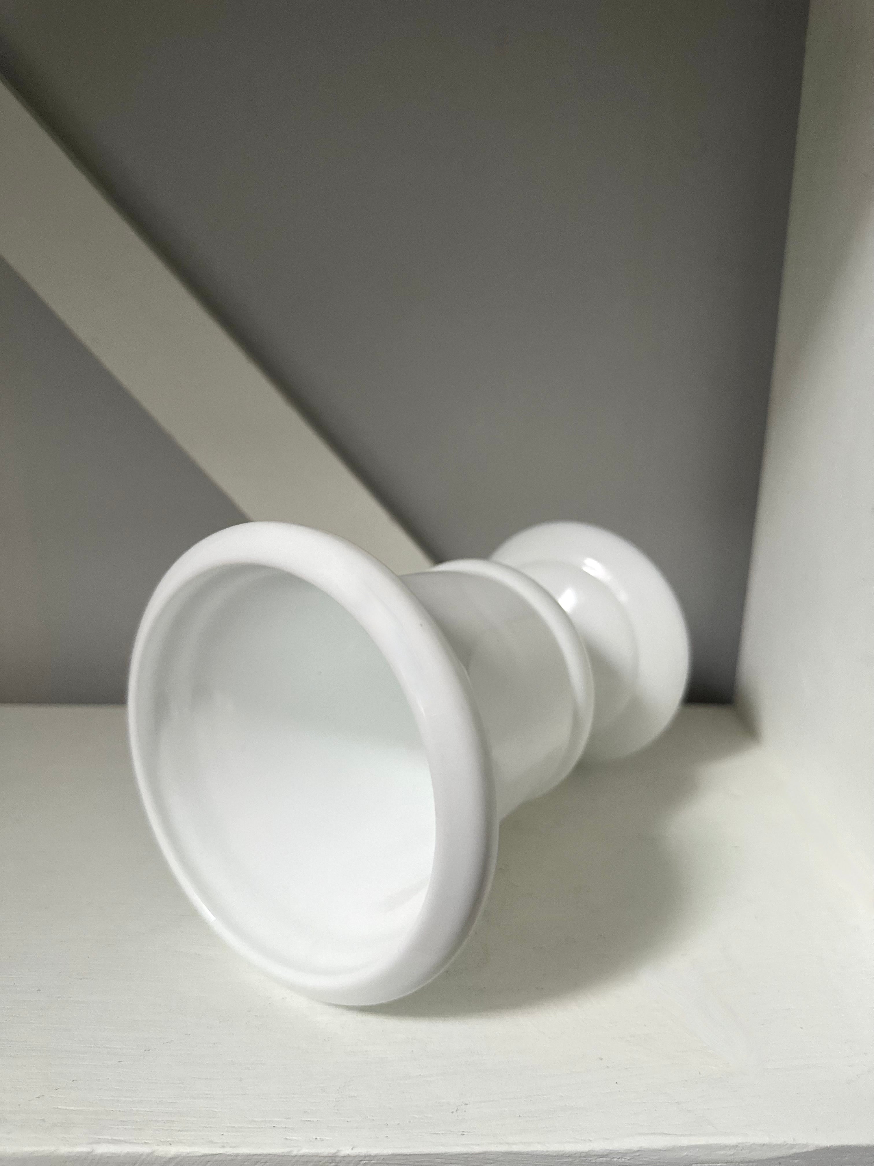 Vintage Milk Glass Grecian Vase