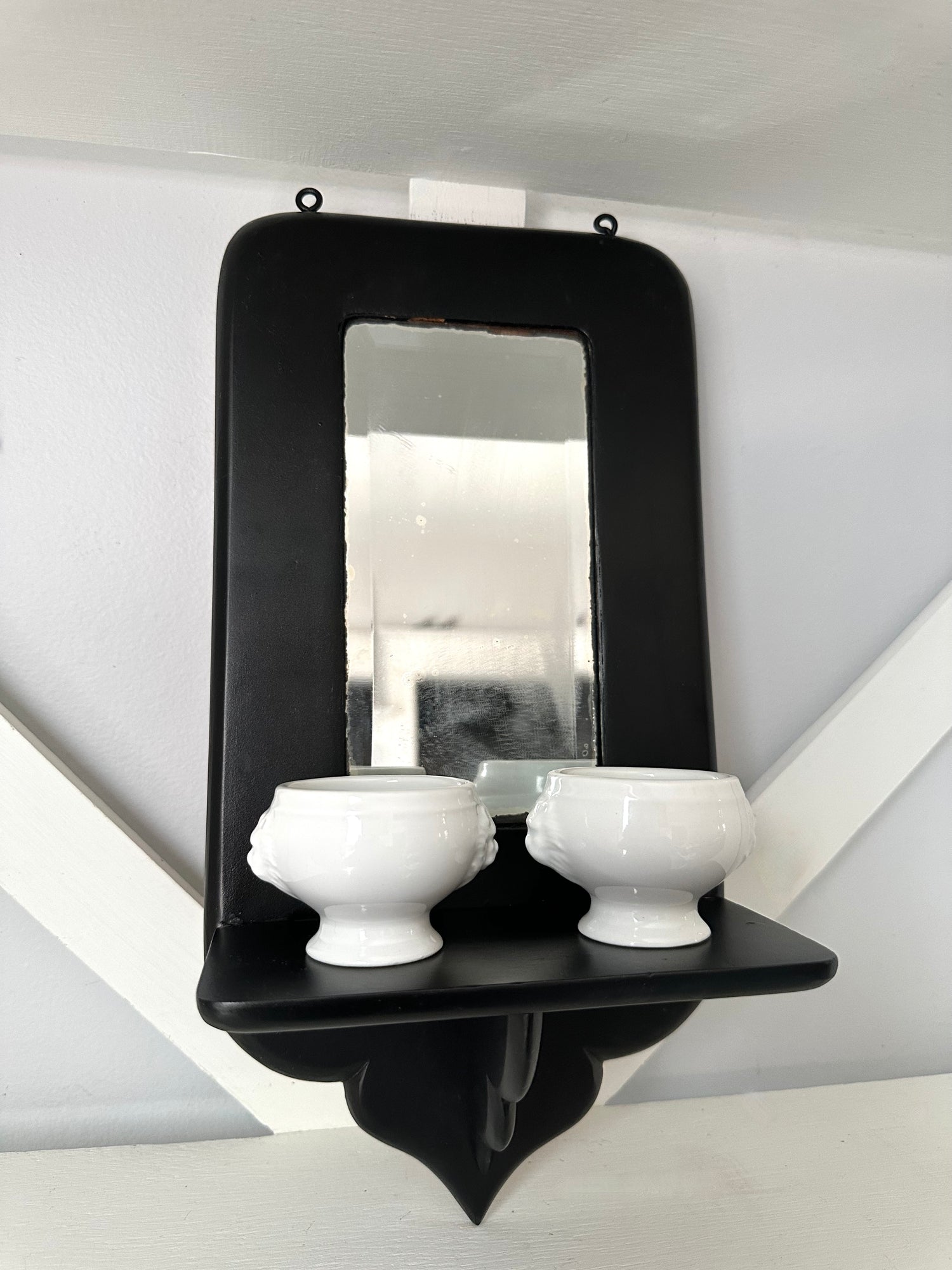 Vintage Mini Mirror + Shelf