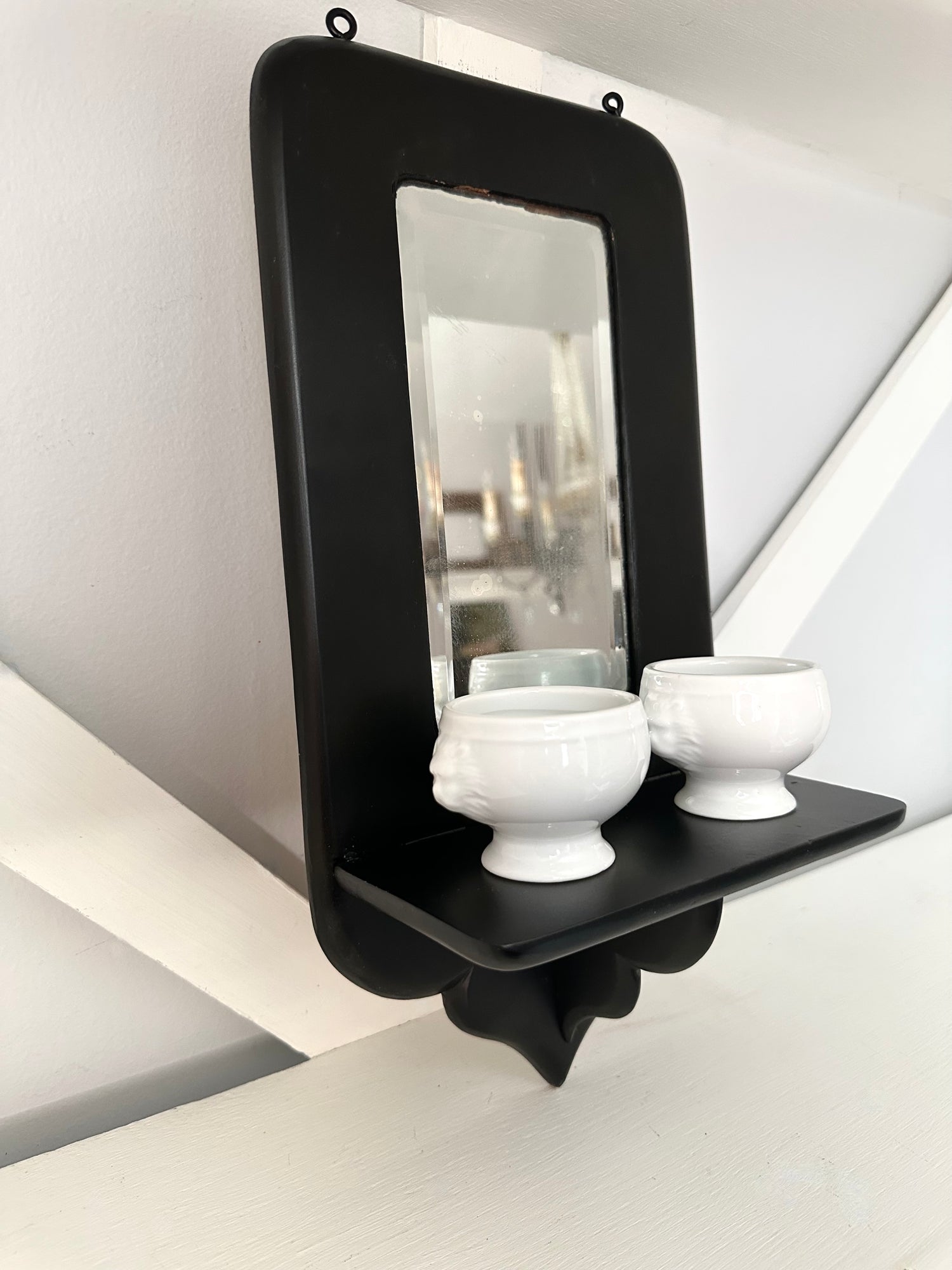 Vintage Mini Mirror + Shelf