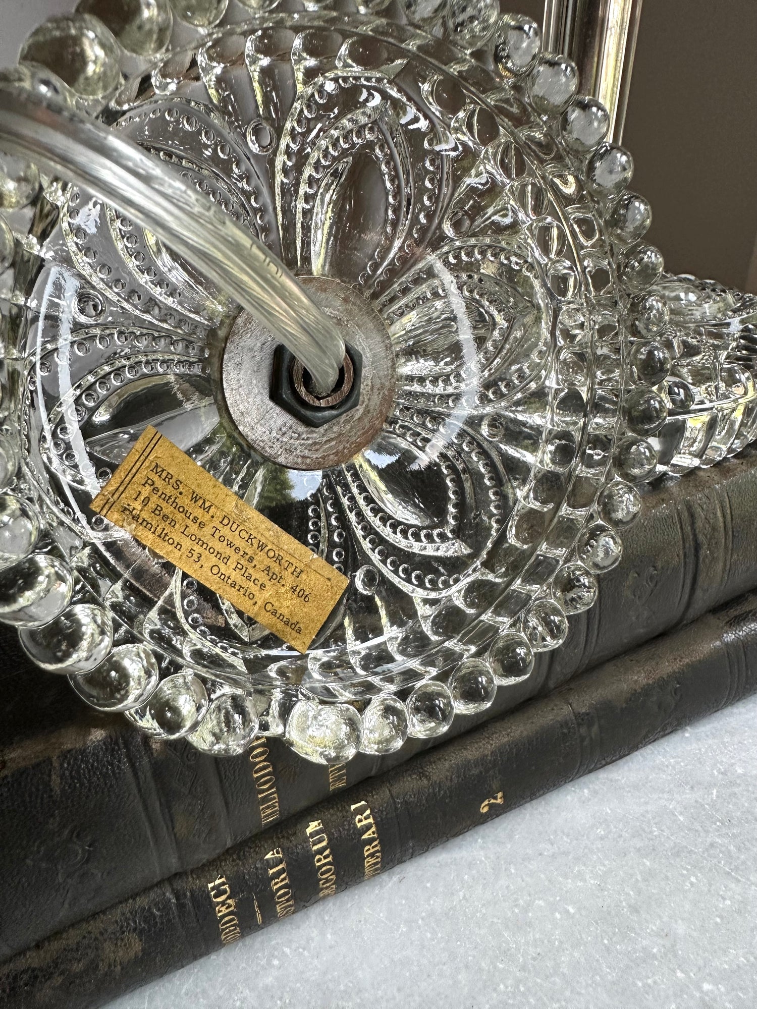 Vintage Pair Petite Glass Lamps