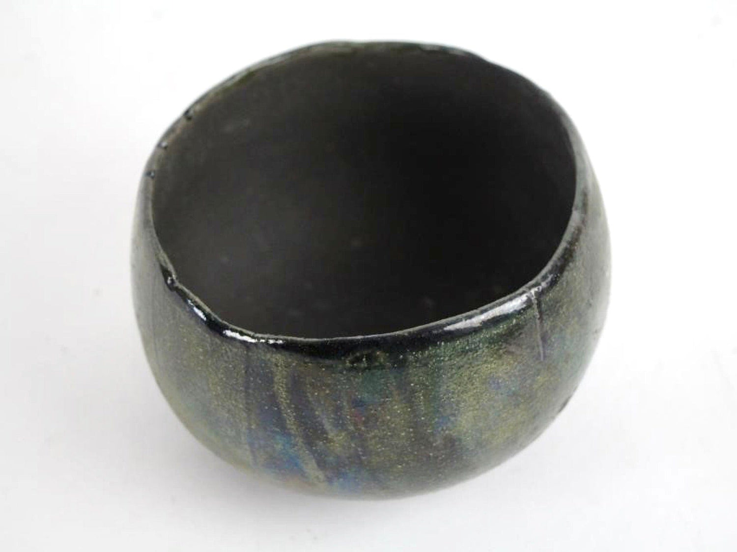 Vintage Raku Iridescent Bowl