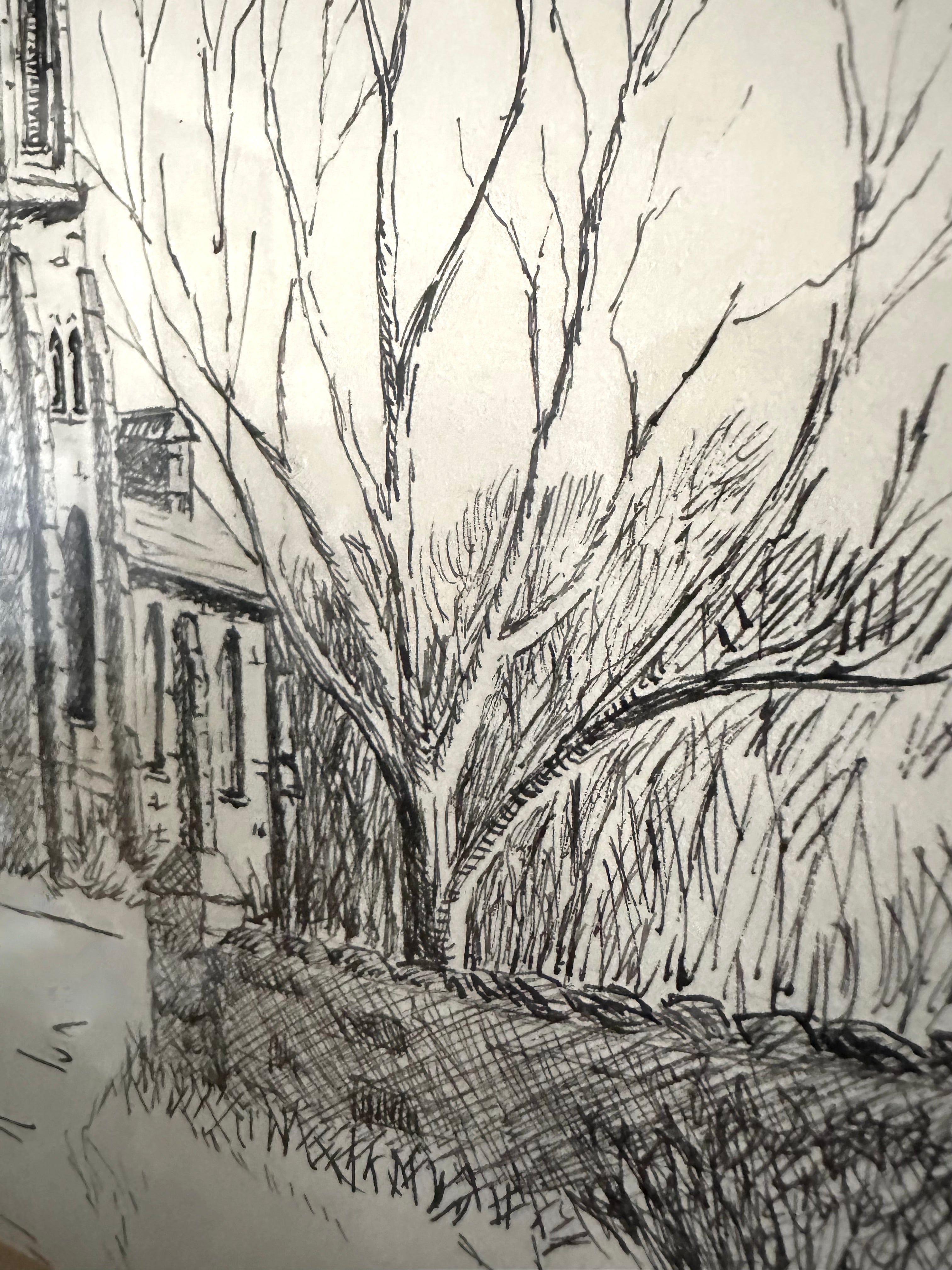 Vintage Framed Church Print