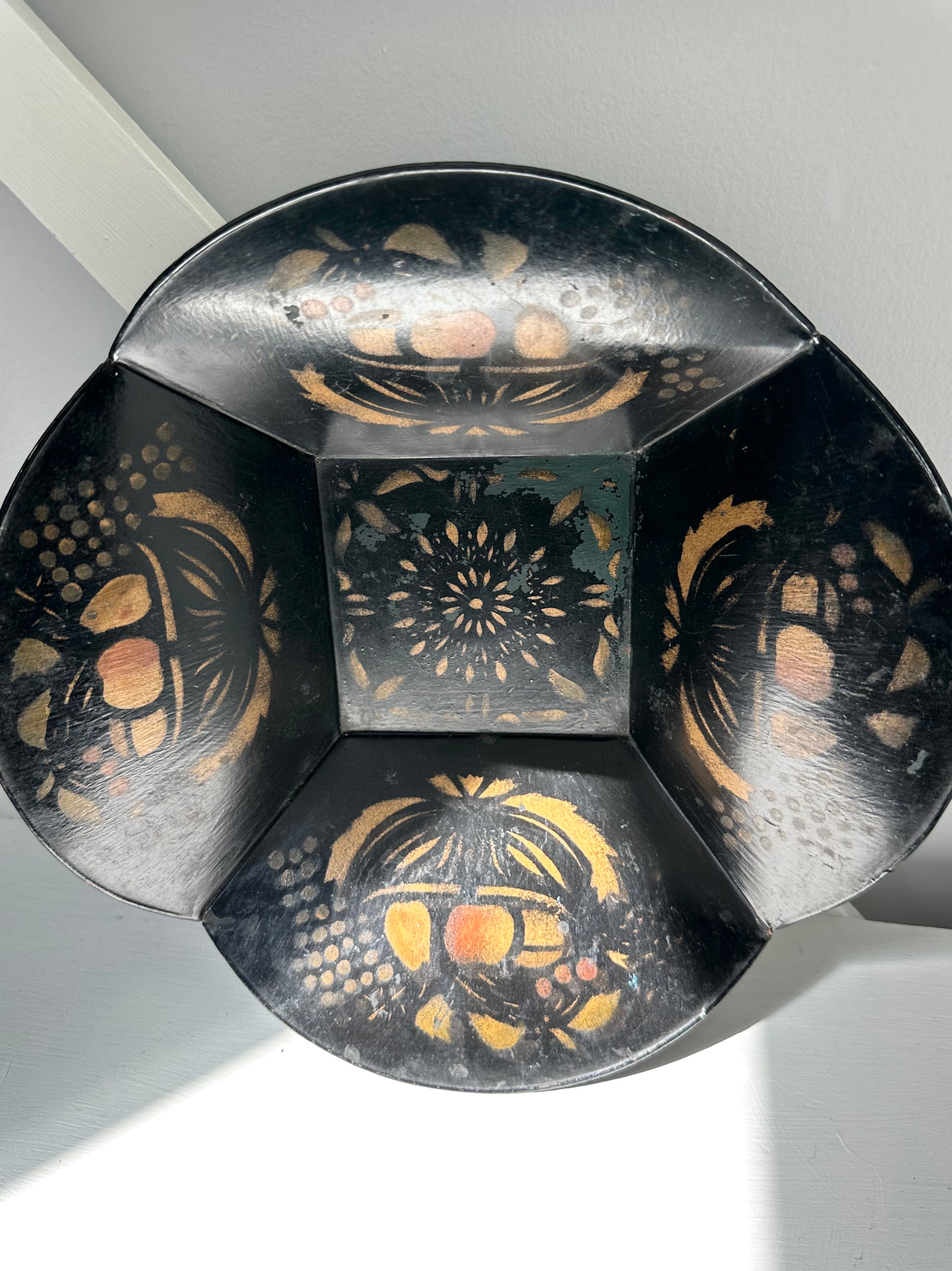 Vintage Toleware Apple Bowl