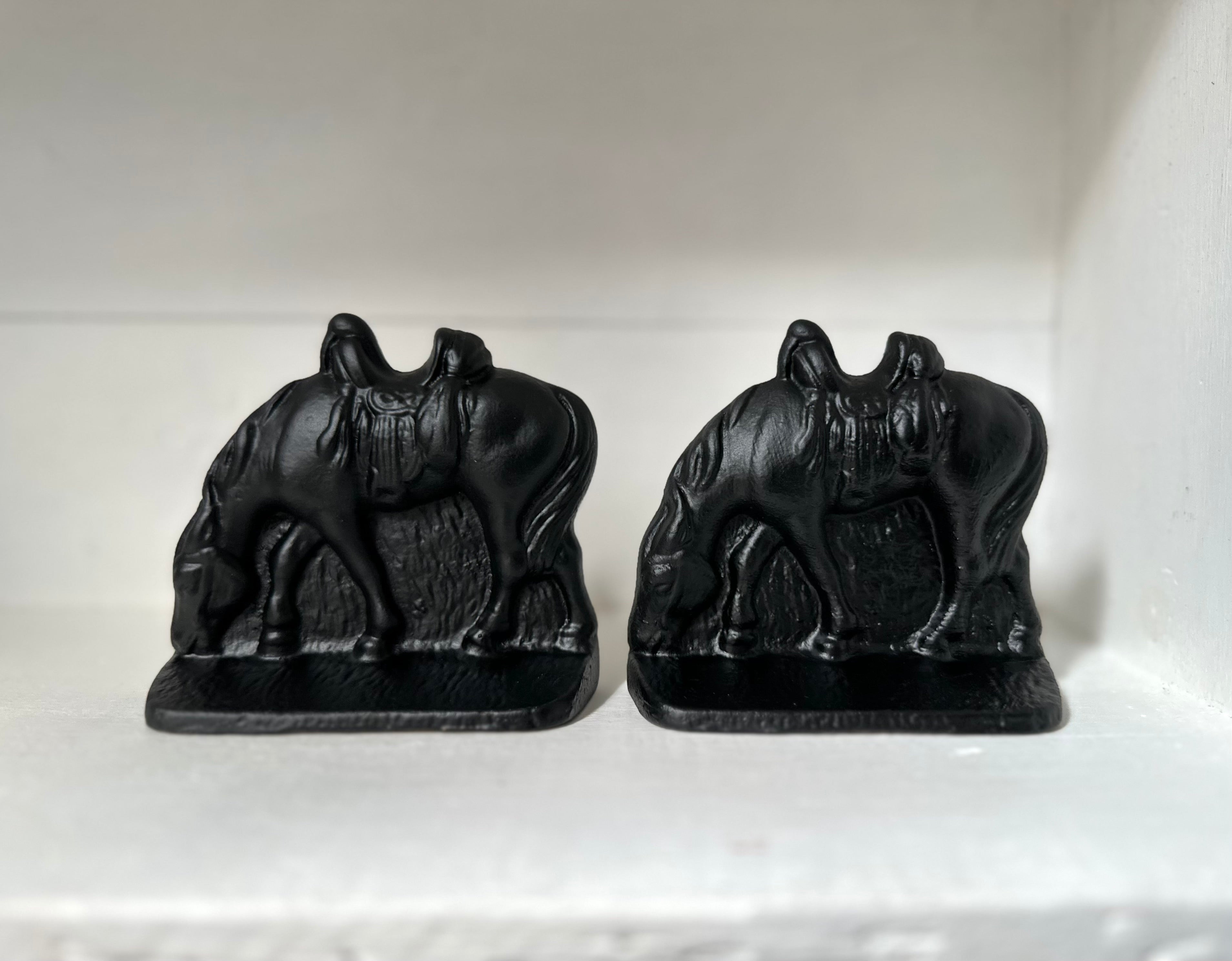Antique Equestrian Bookends