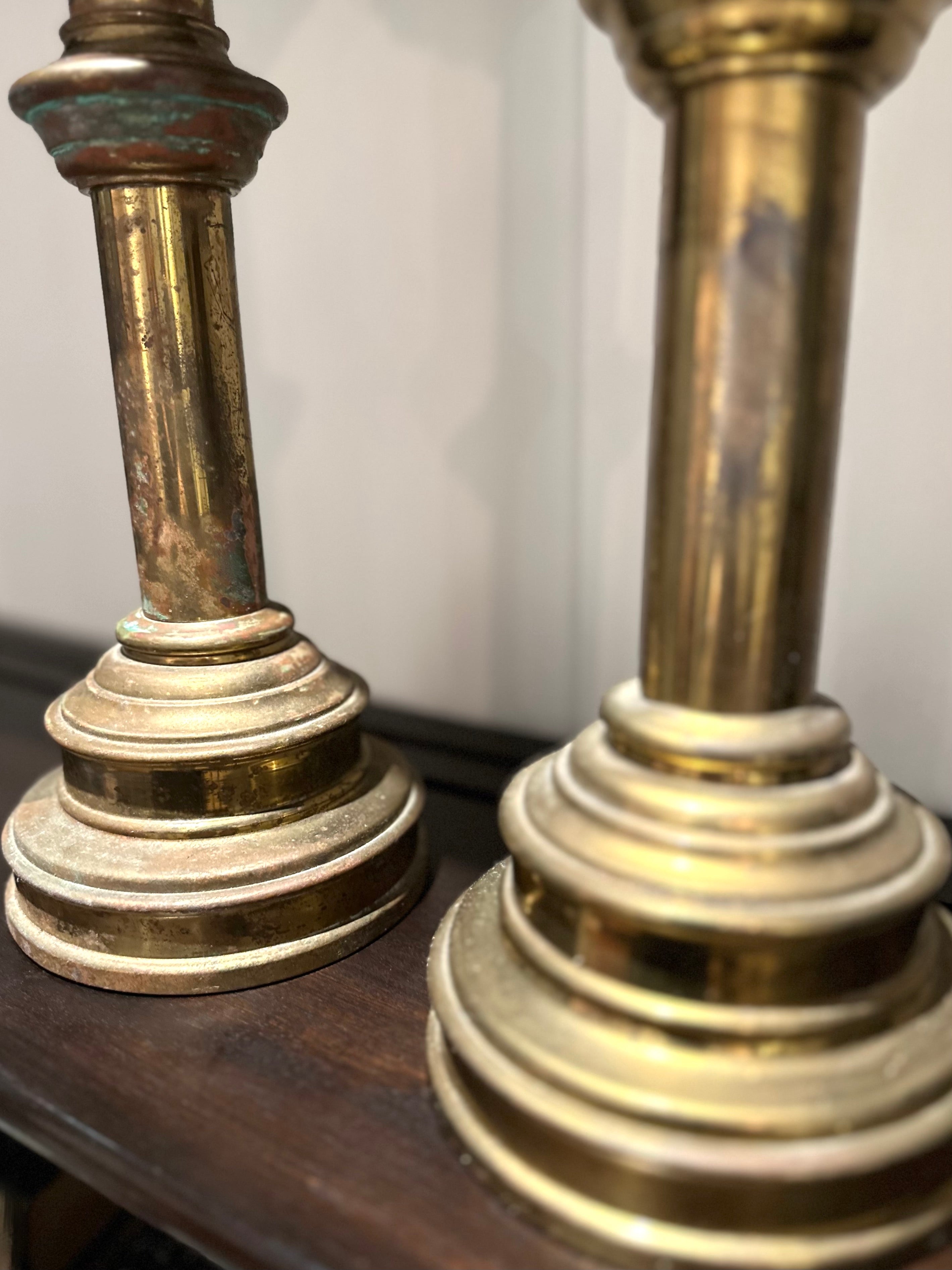 Vintage Brass Candlestick Holders