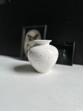 Vintage Splatter Vase Made  in Italy Black and White Ceramic Vessel