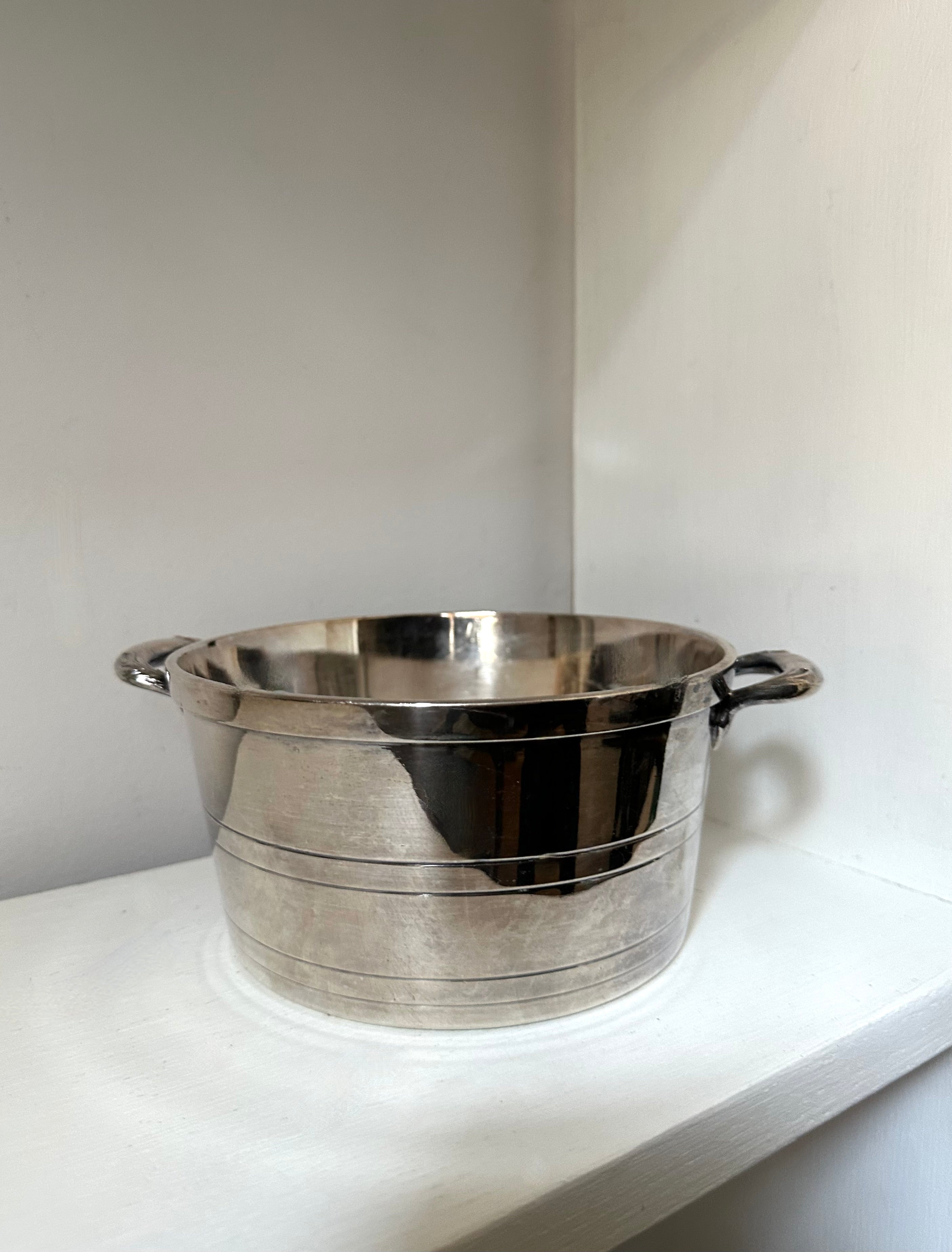 Vintage silverplate ice bucket/wine cooler