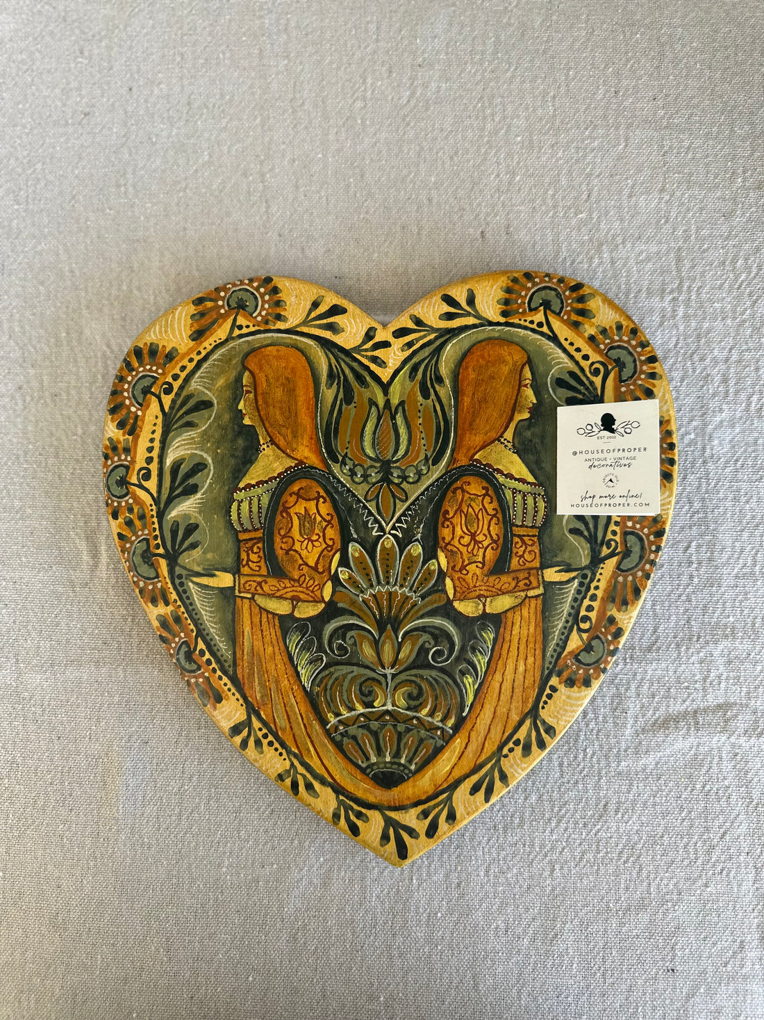 Vintage Folk Art Plaque