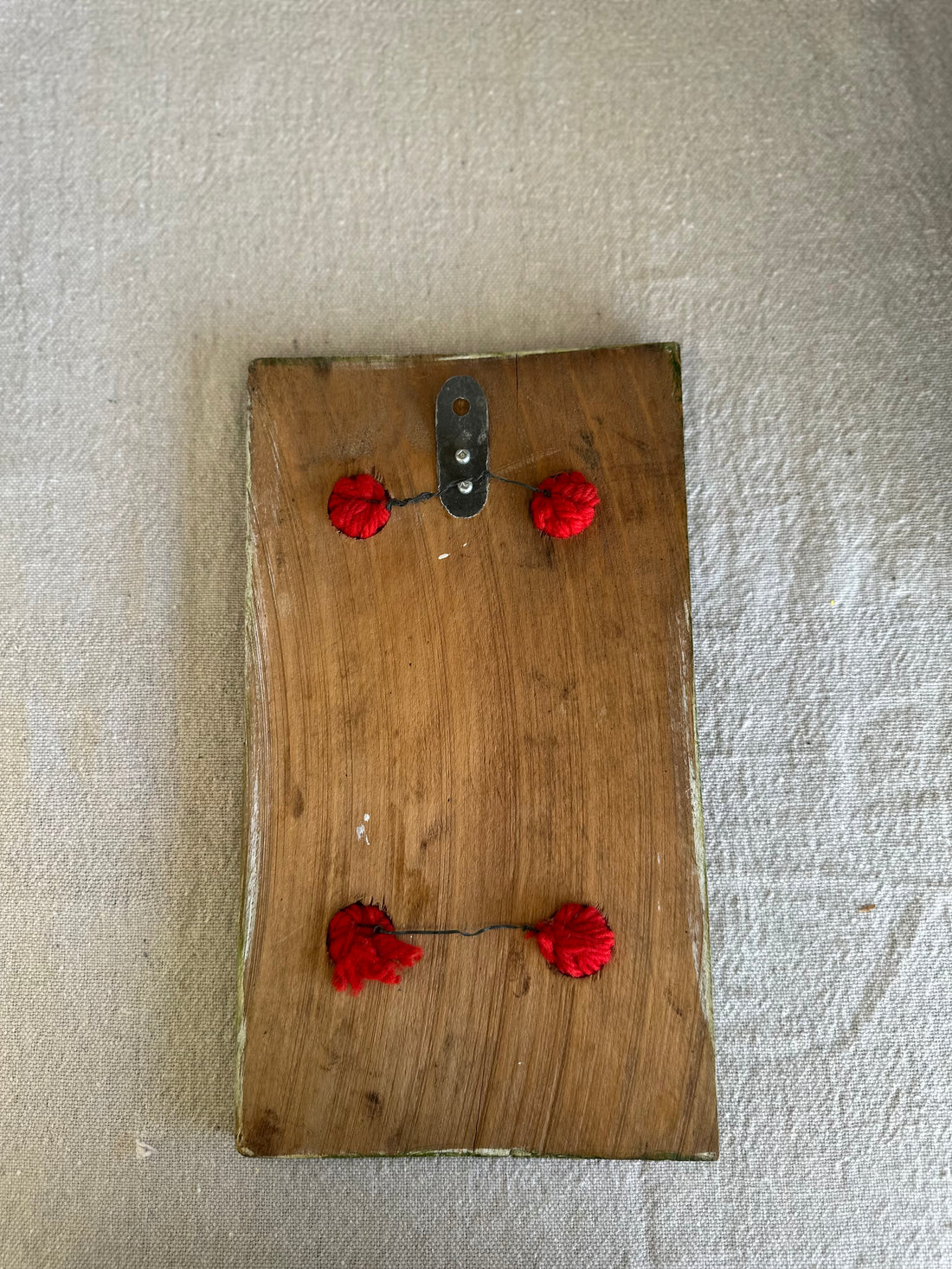 Vintage Folk Art Heart Plaque