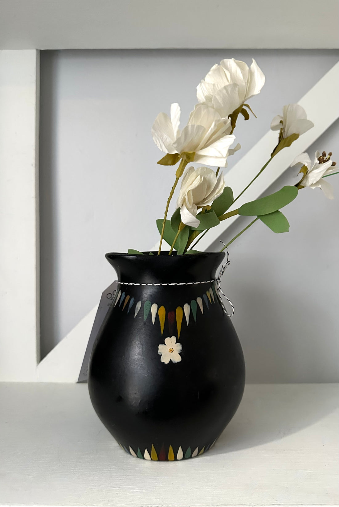 Antique English Black Vase,  Brentleigh Ware