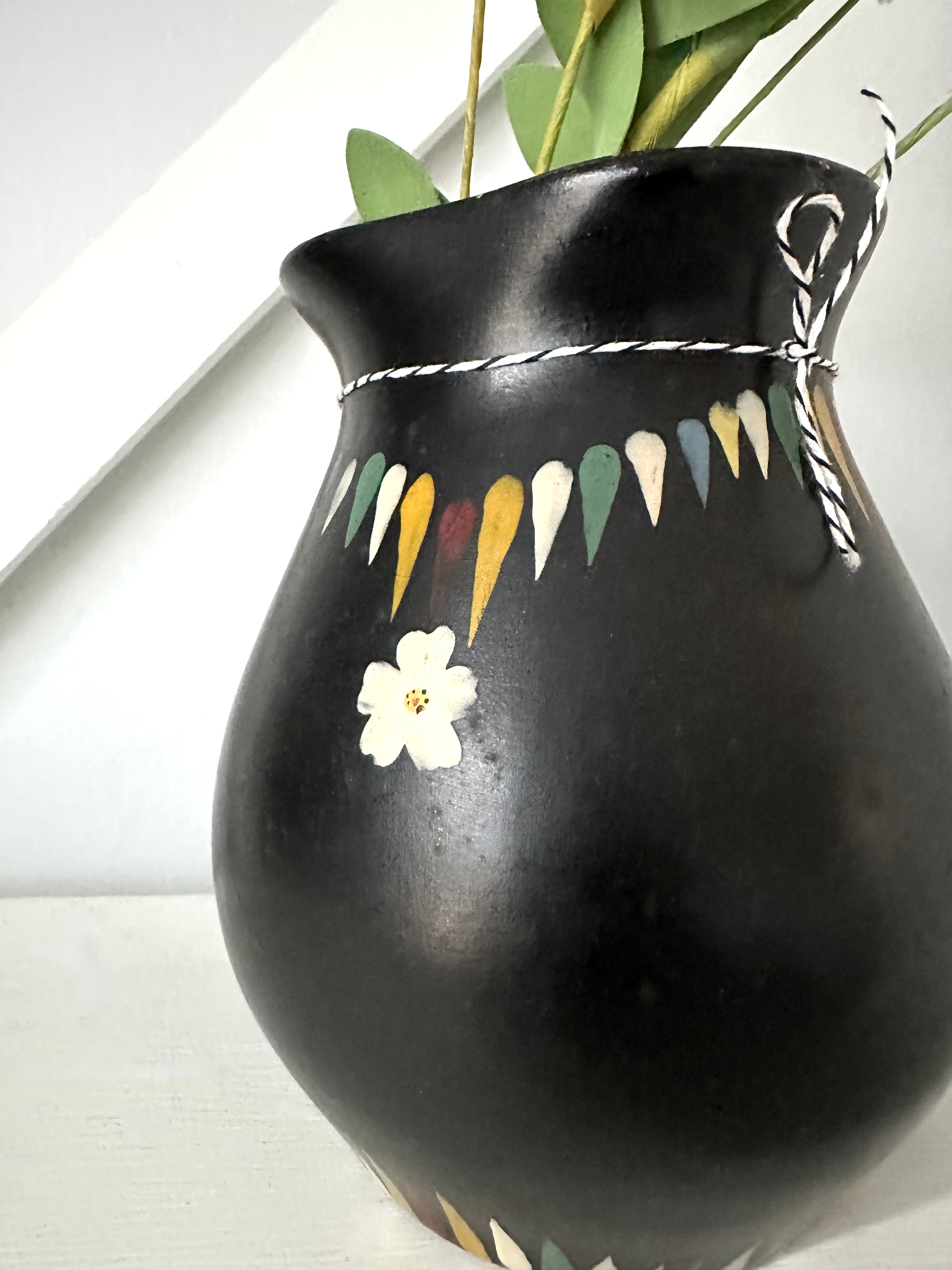 Antique English Black Vase,  Brentleigh Ware