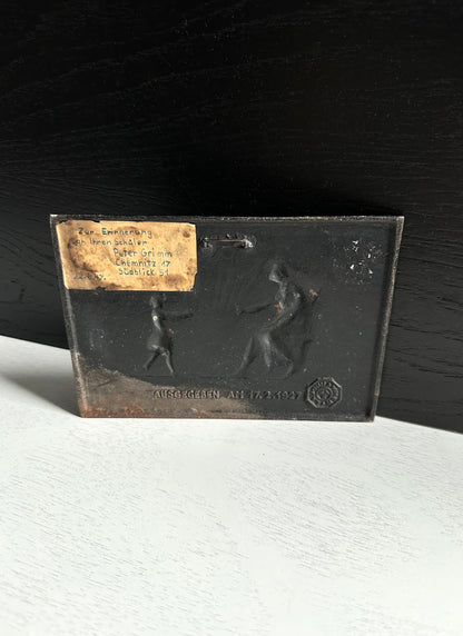 Antique Black Plaque