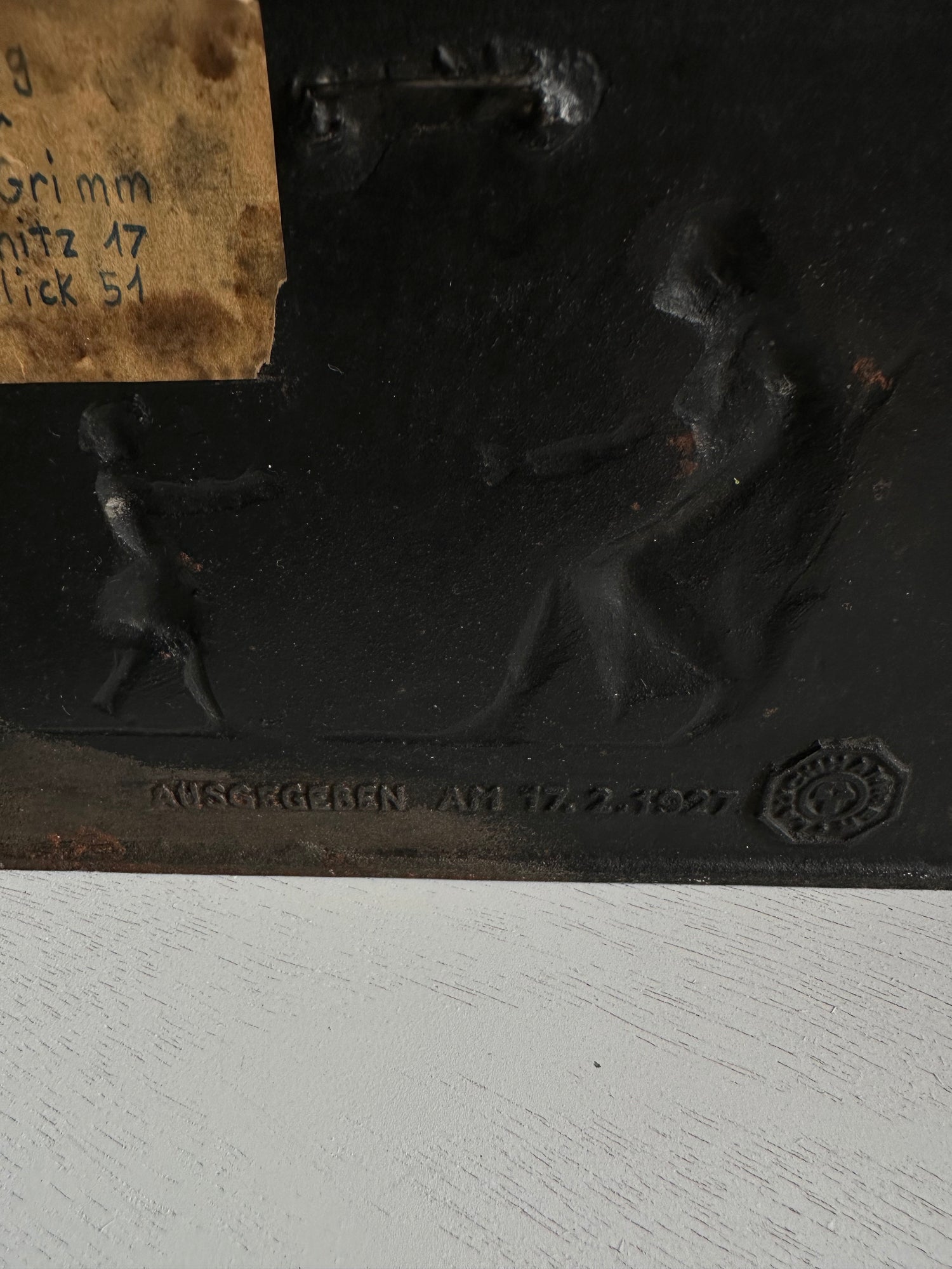 Antique Black Plaque