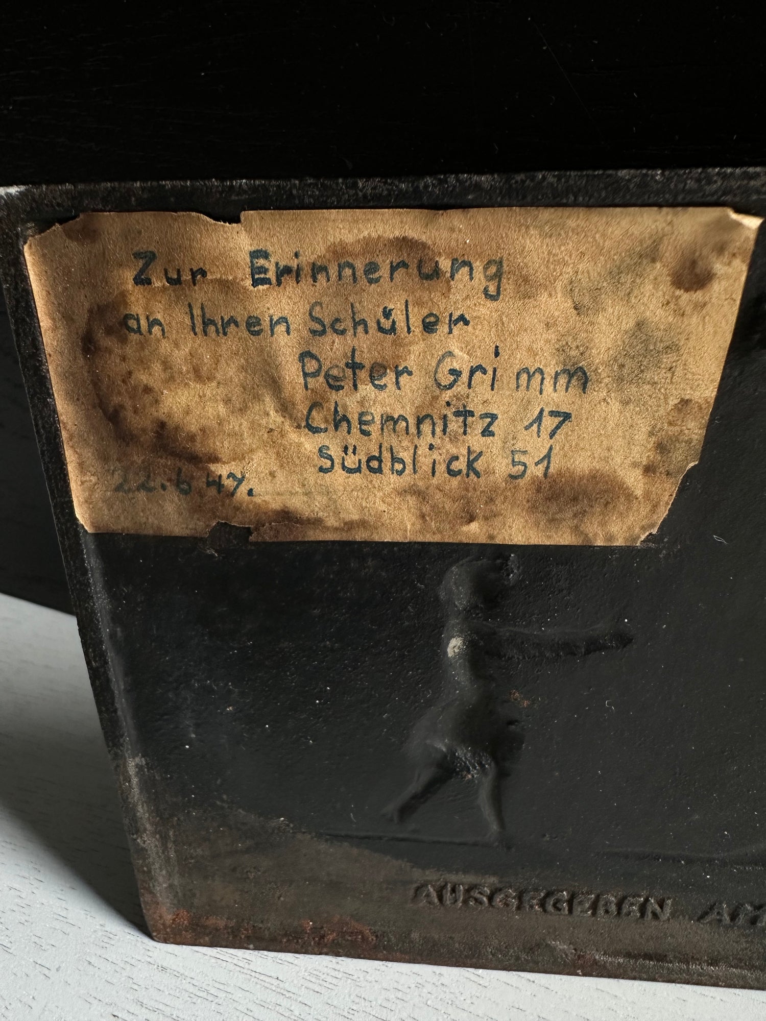 Antique Black Plaque