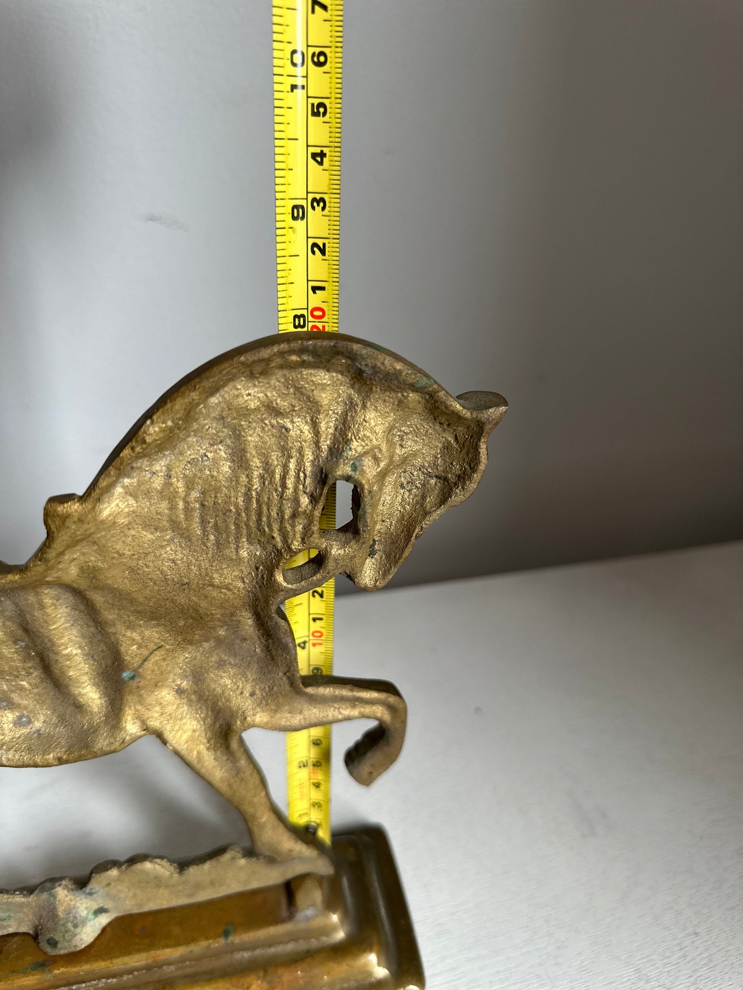 Antique English Brass Horse Doorstop