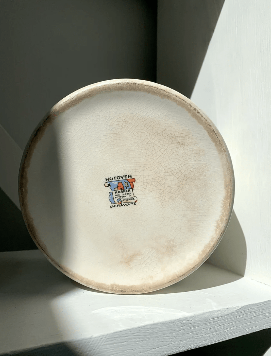 Antique Harkerware Silhouette Crock