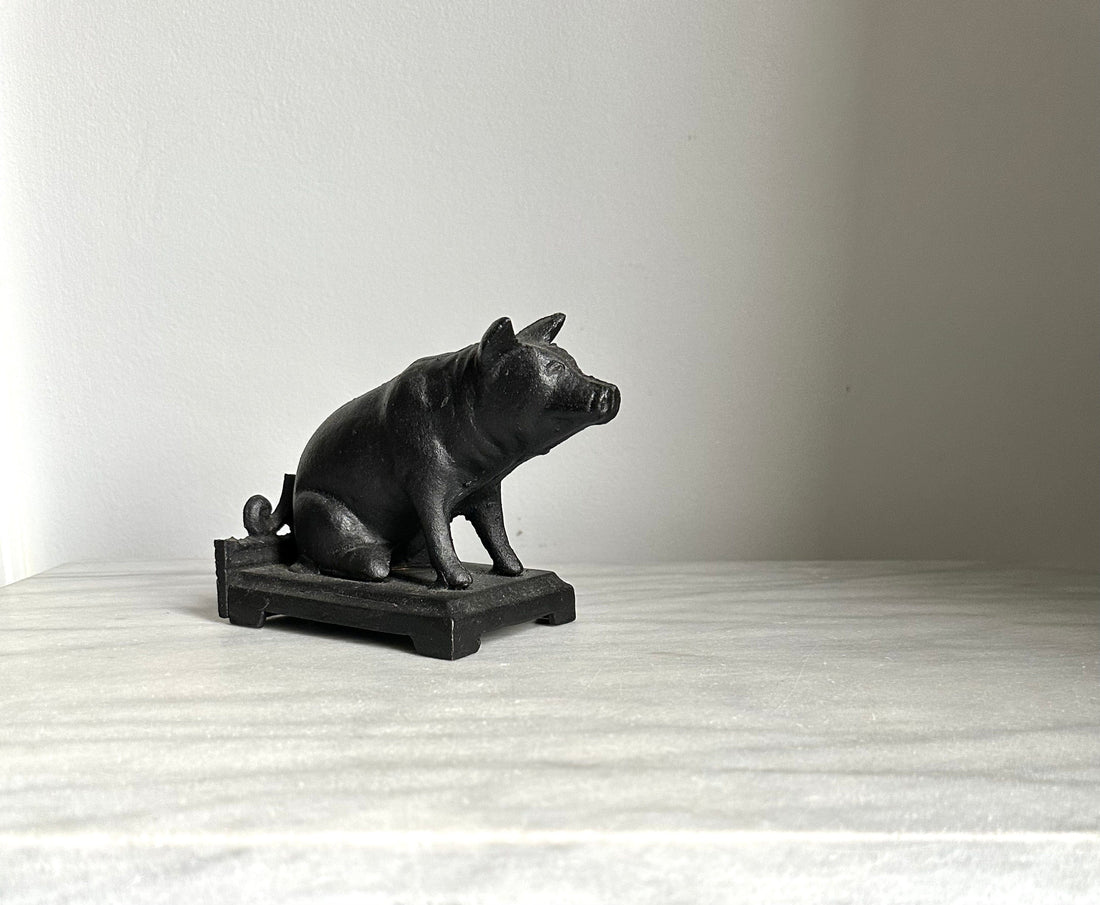 Cast Iron Piggy Doorstop