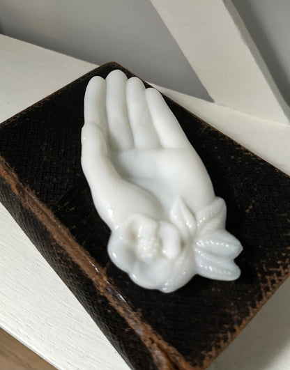 Antique McKee EAPG Glass Hand Pin Dish