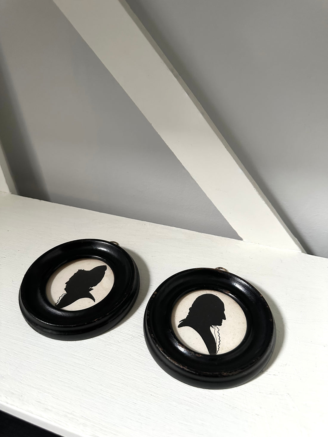 Pair of Antique Round Silhouettes