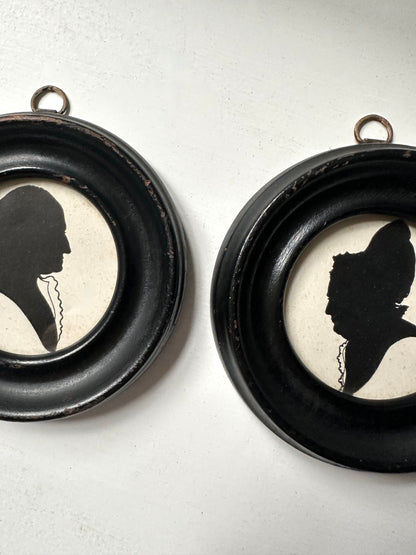Pair of Antique Round Silhouettes