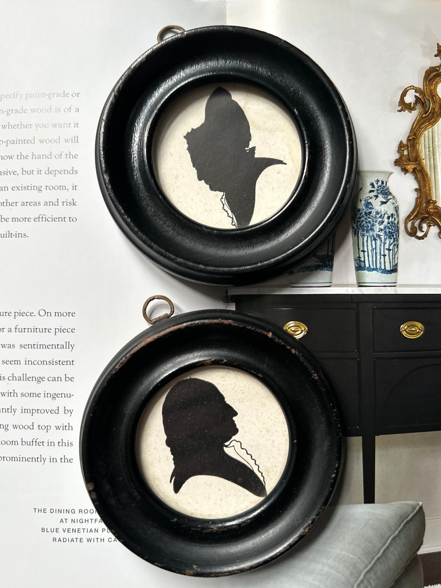 Pair of Antique Round Silhouettes