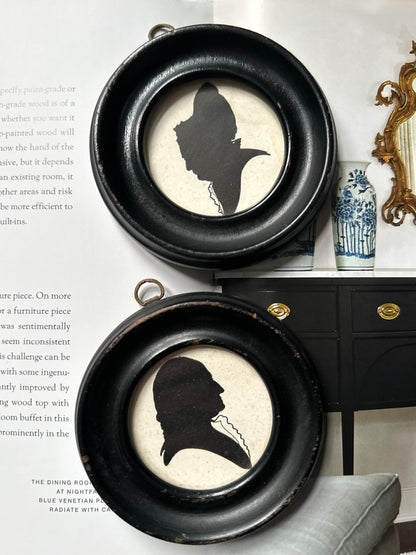 Pair of Antique Round Silhouettes