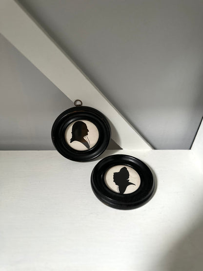 Pair of Antique Round Silhouettes