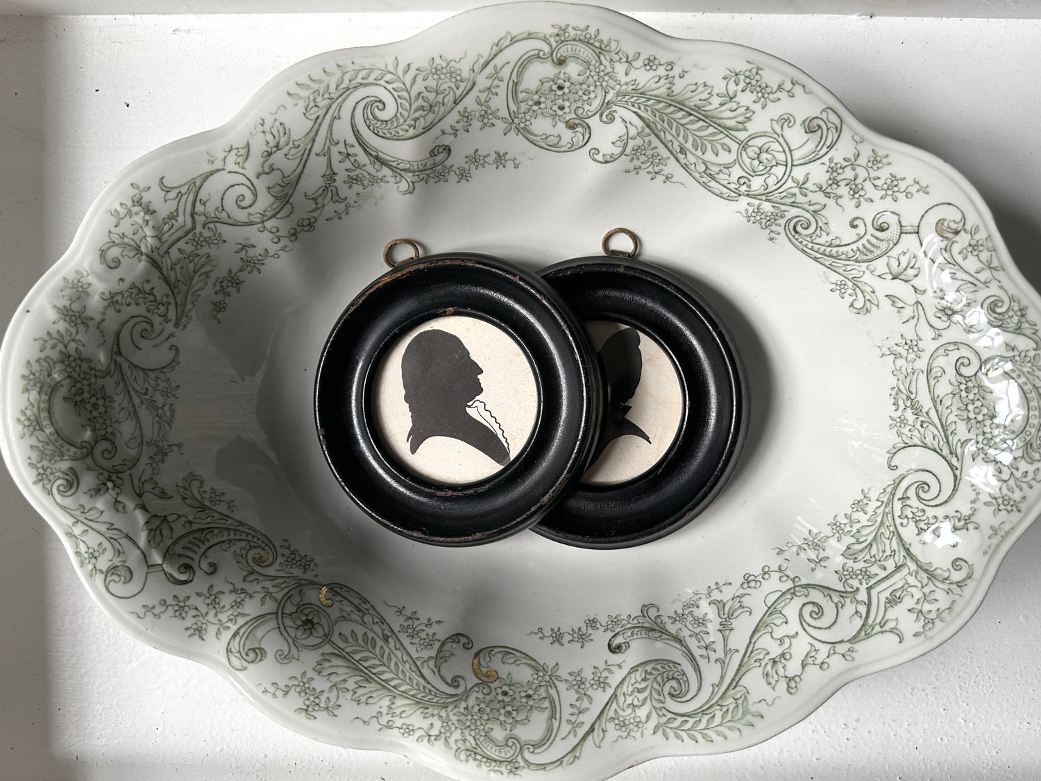 Pair of Antique Round Silhouettes