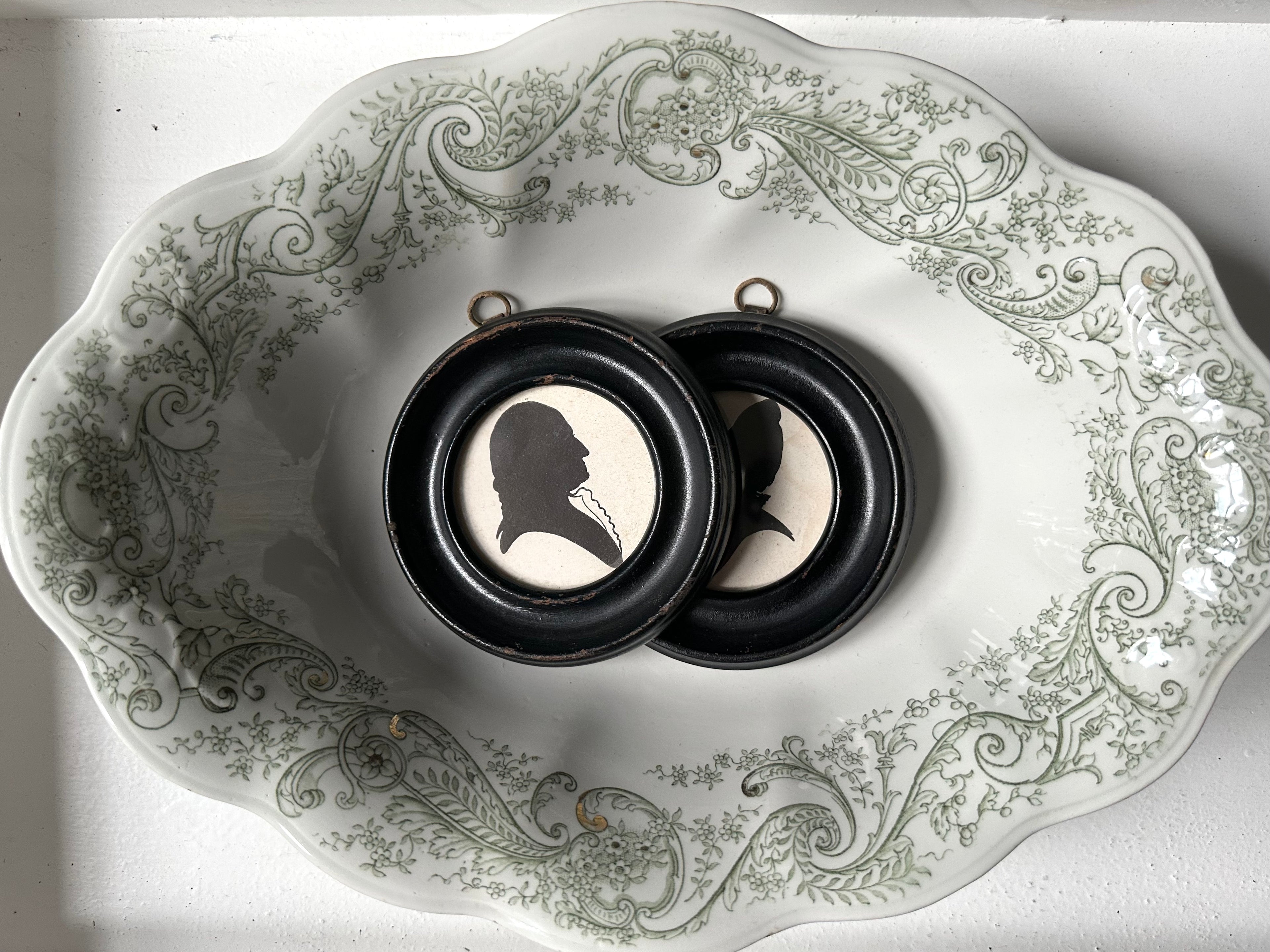 Pair of Antique Round Silhouettes