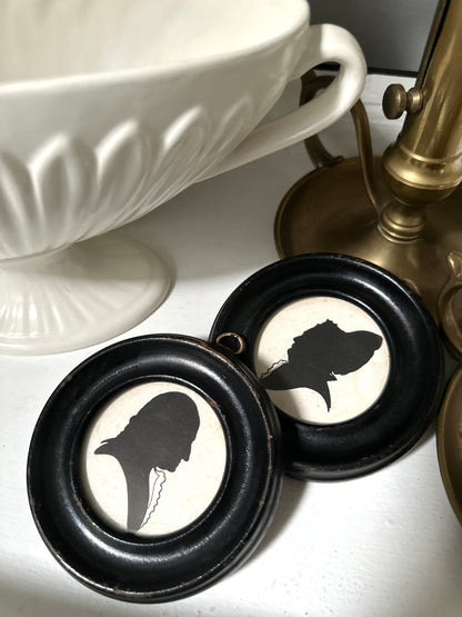 Pair of Antique Round Silhouettes