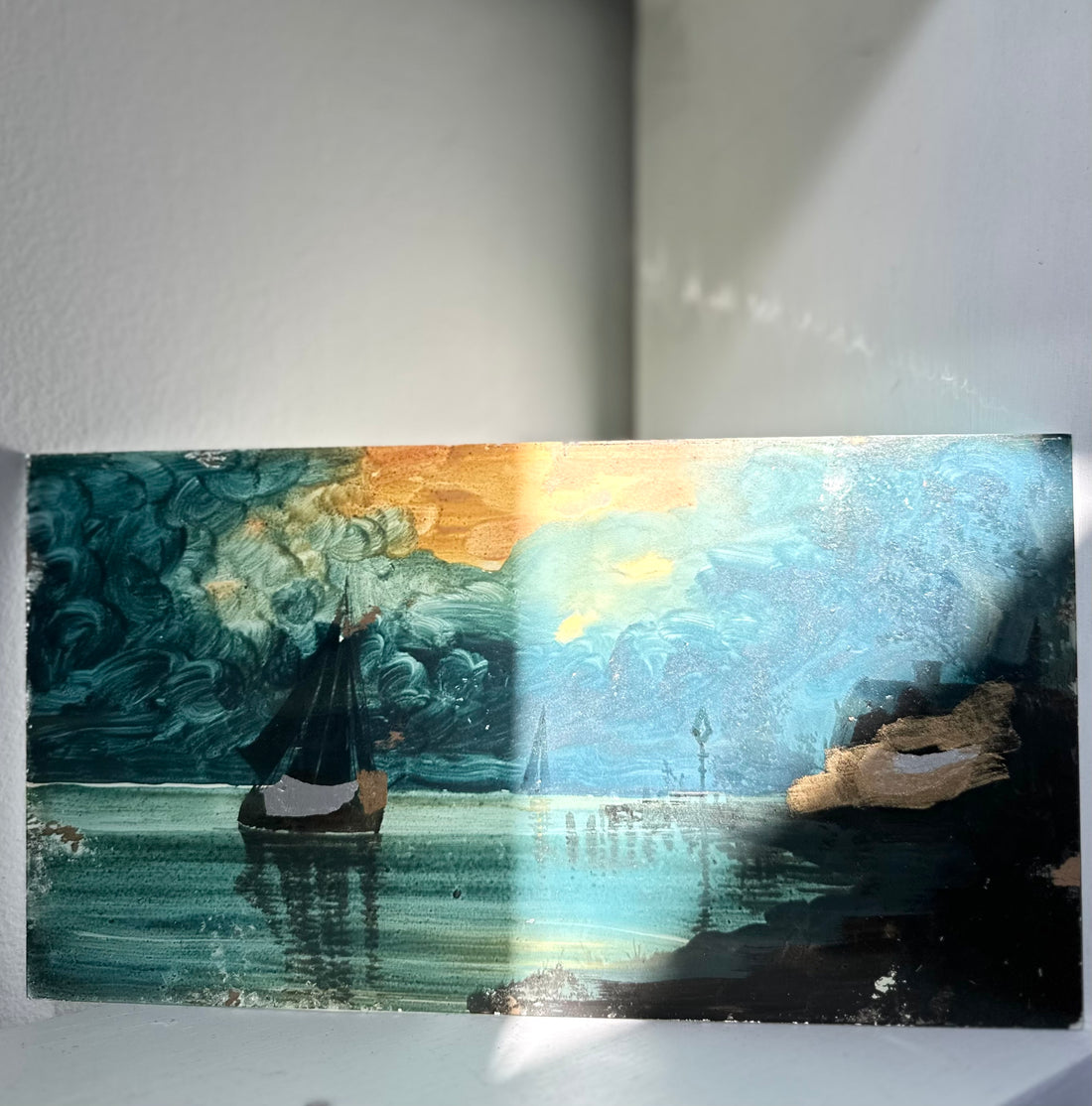 Reverse Painted Glass Art