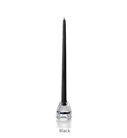 Black Taper Candle, 15&quot;