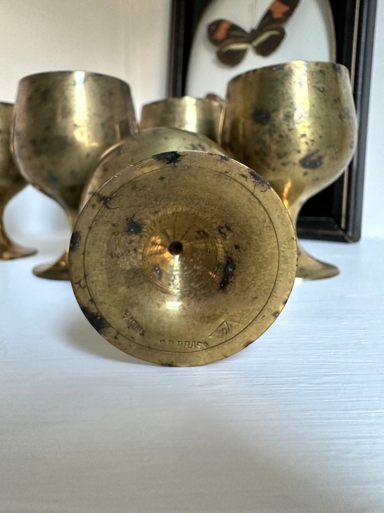 Petite Brass Cups