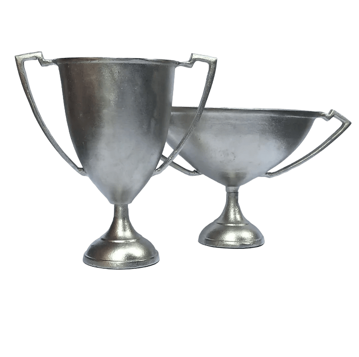 Silver Aluminum Trophy Urns