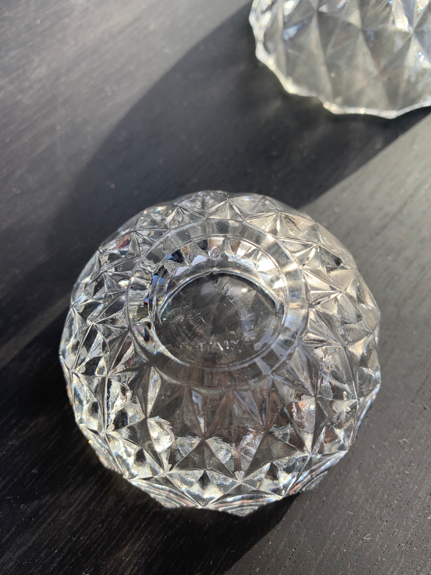 Vintage Glass Jar with Lid Made in Italy