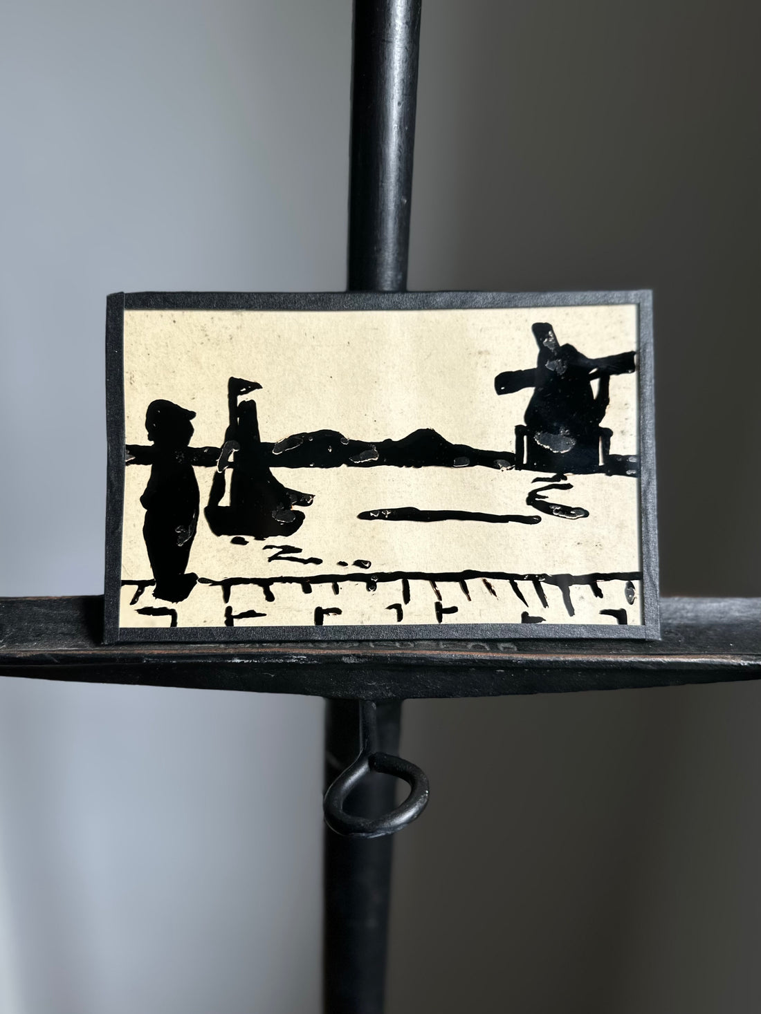 Vintage Petite Reverse Painted Glass