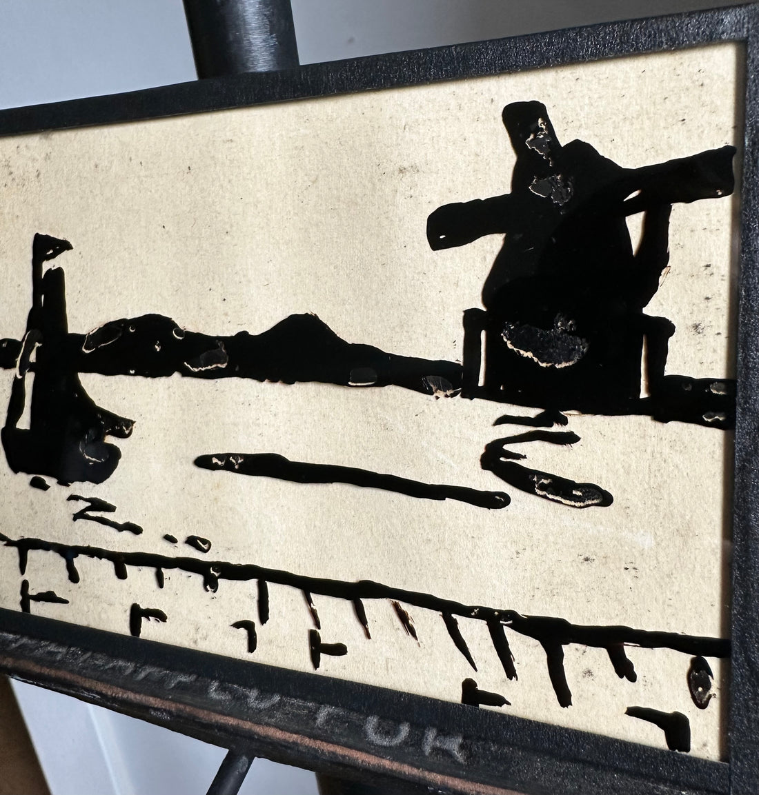 Vintage Petite Reverse Painted Glass