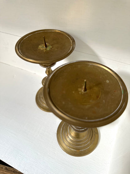 Vintage Brass Candle Holders