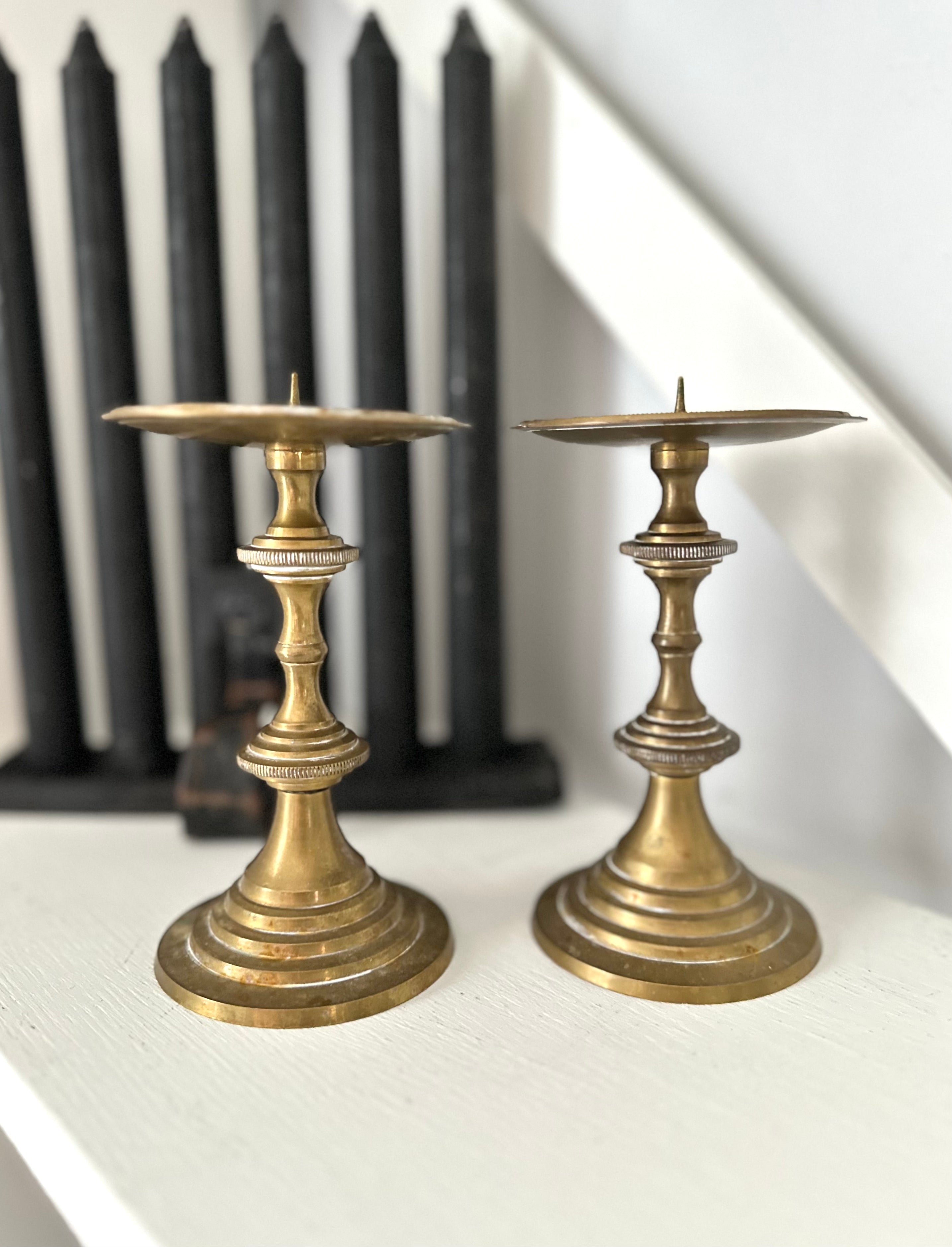 Vintage Brass Candle Holders