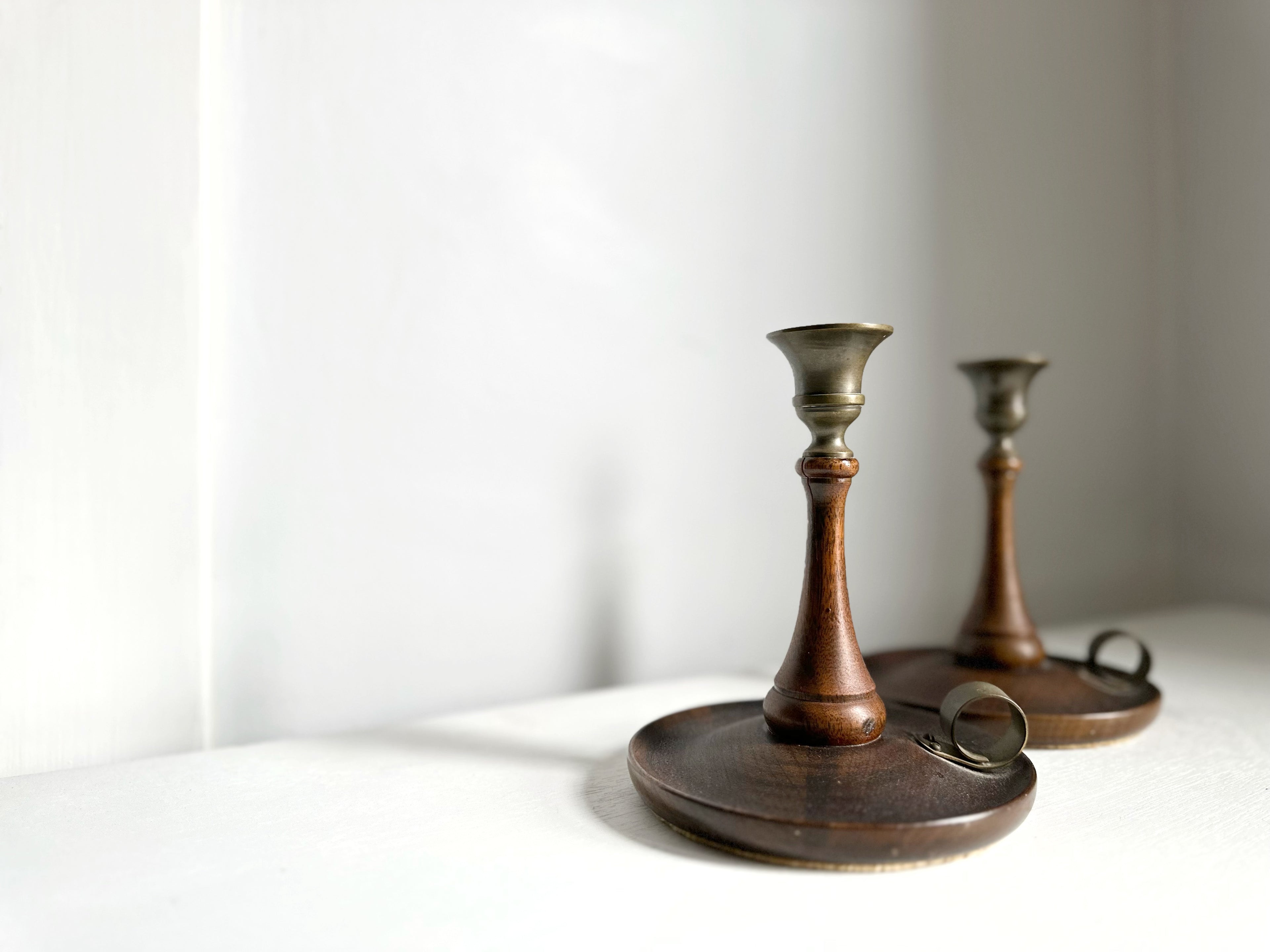 Danish Modern Mid-Century Candle Holders