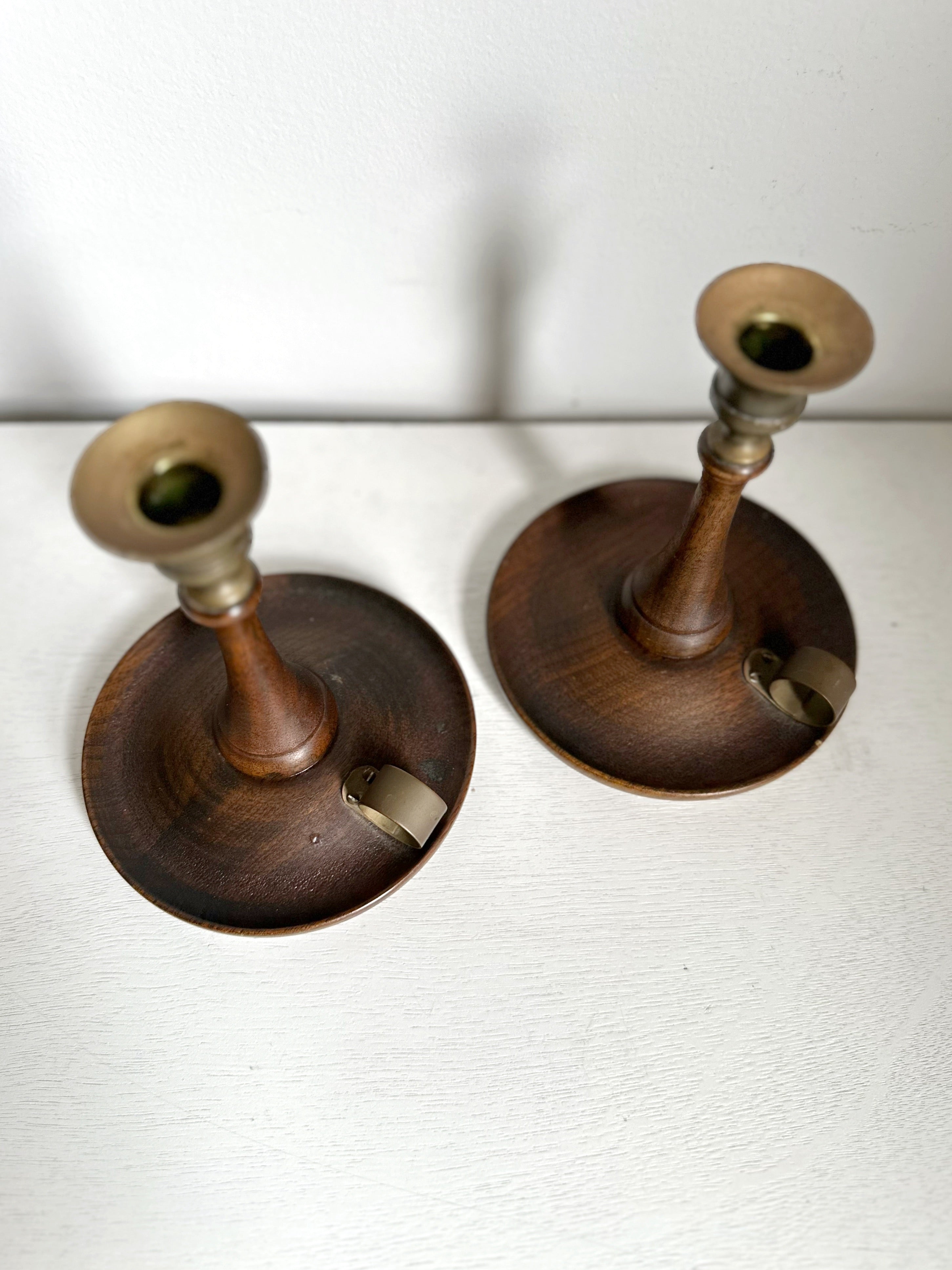 Danish Modern Mid-Century Candle Holders