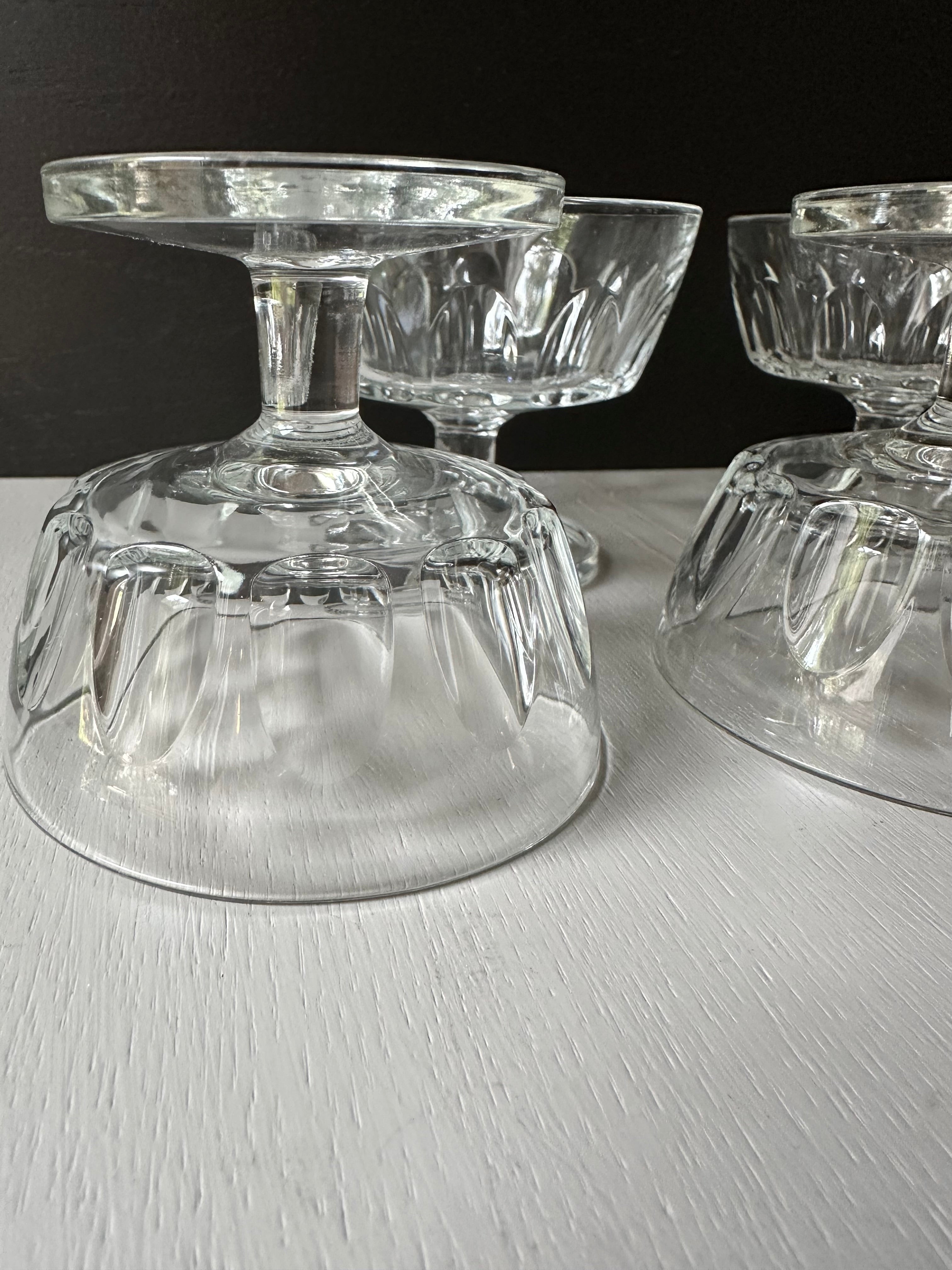 Vintage Champagne Coupe, Dessert Bowls