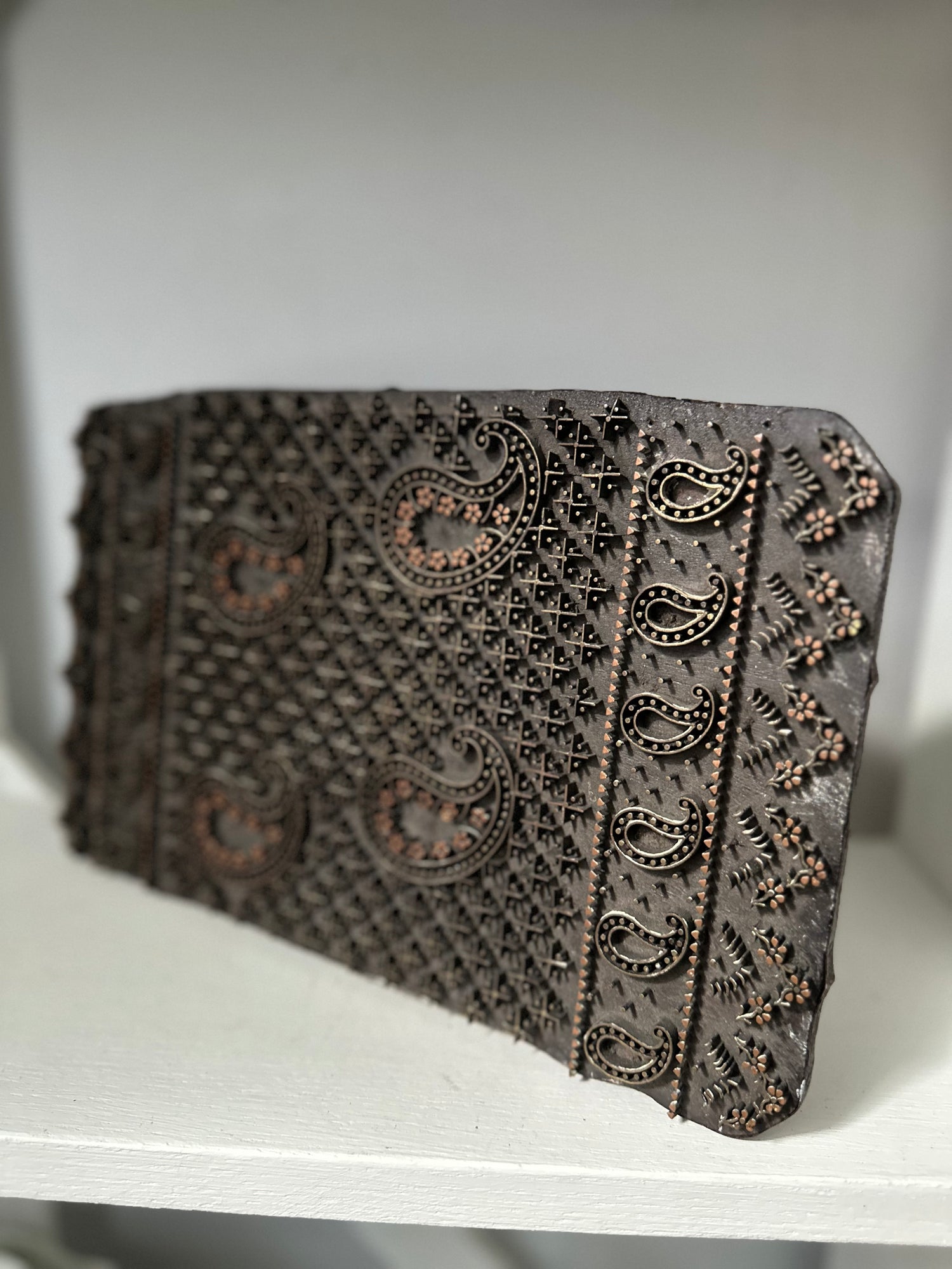 Vintage Large Textile Block Stamp