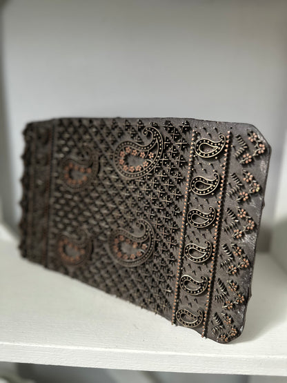Vintage Large Textile Block Stamp
