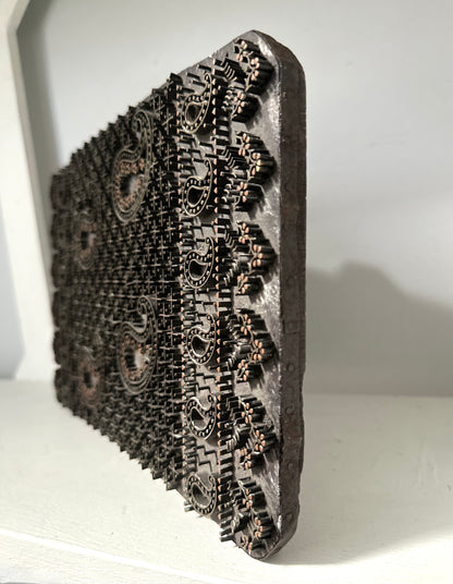Vintage Large Textile Block Stamp