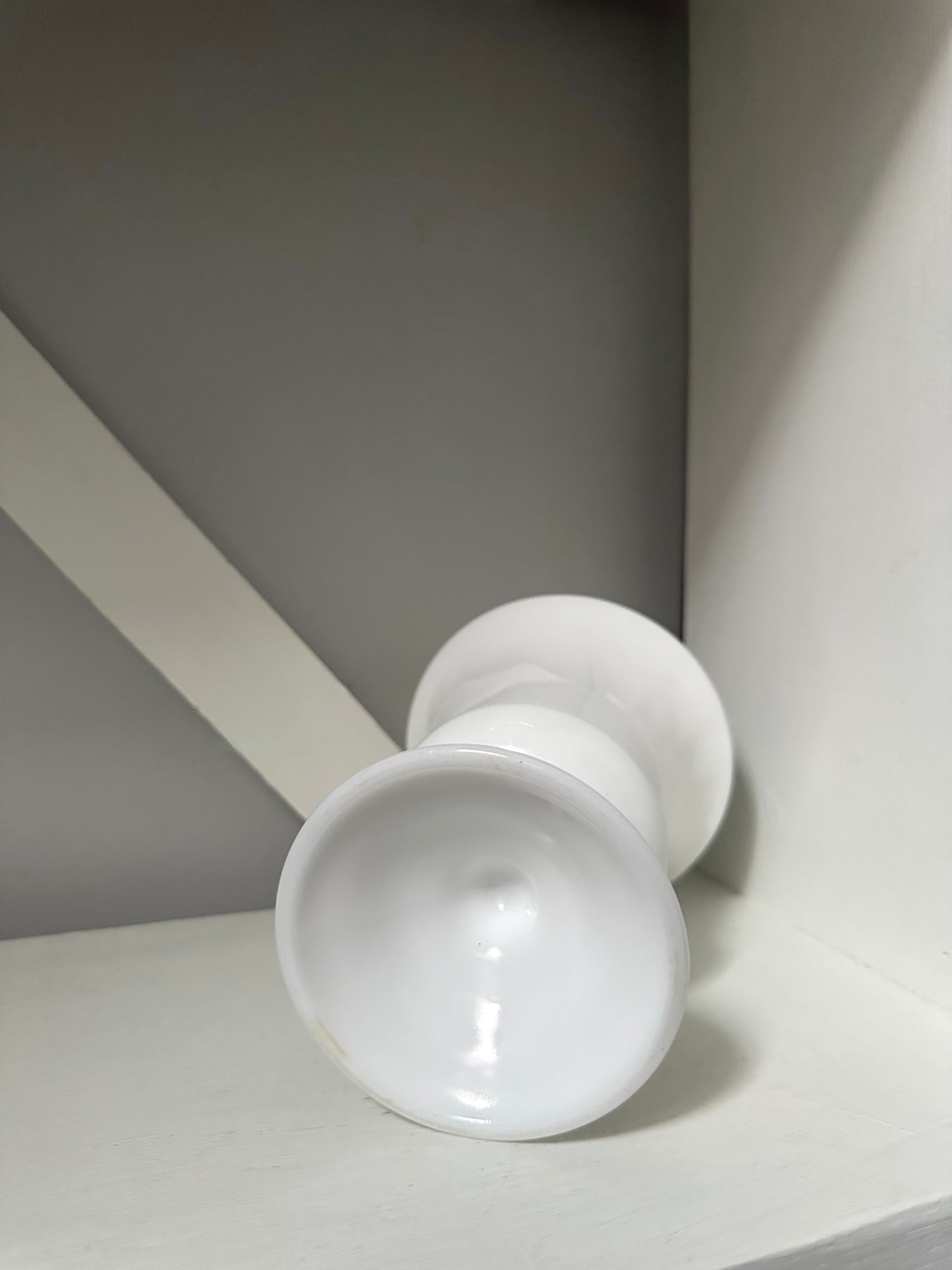 Vintage Milk Glass Grecian Vase