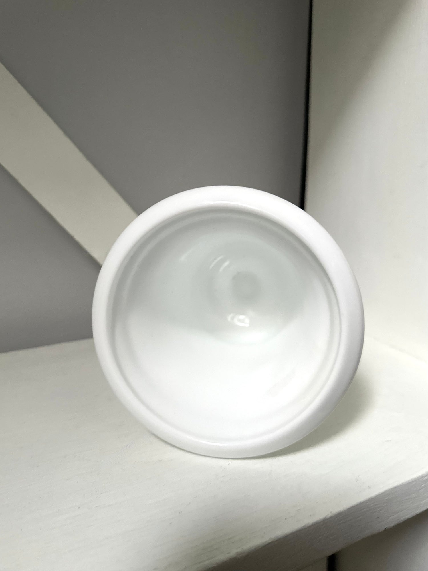 Vintage Milk Glass Grecian Vase