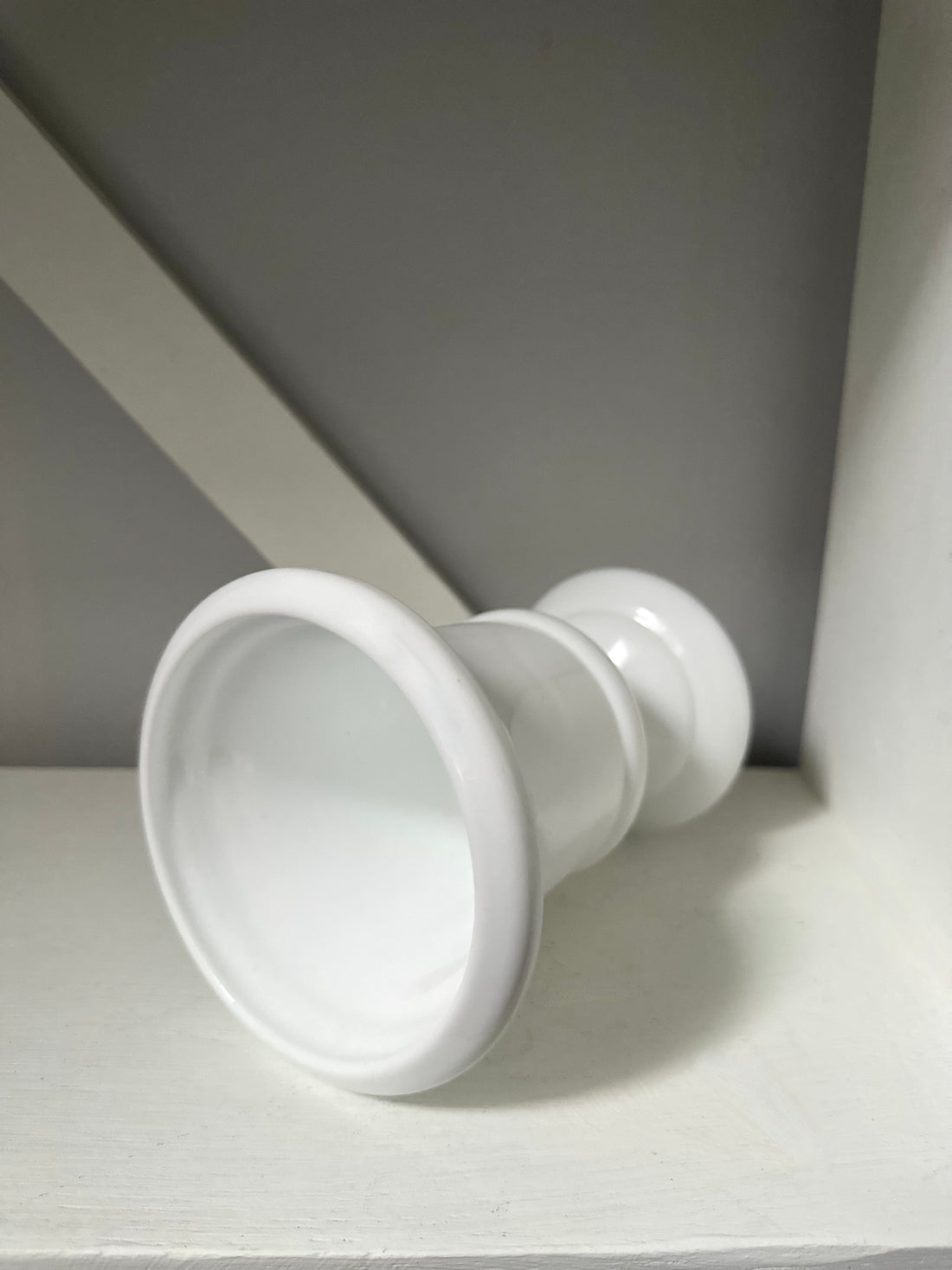 Vintage Milk Glass Grecian Vase