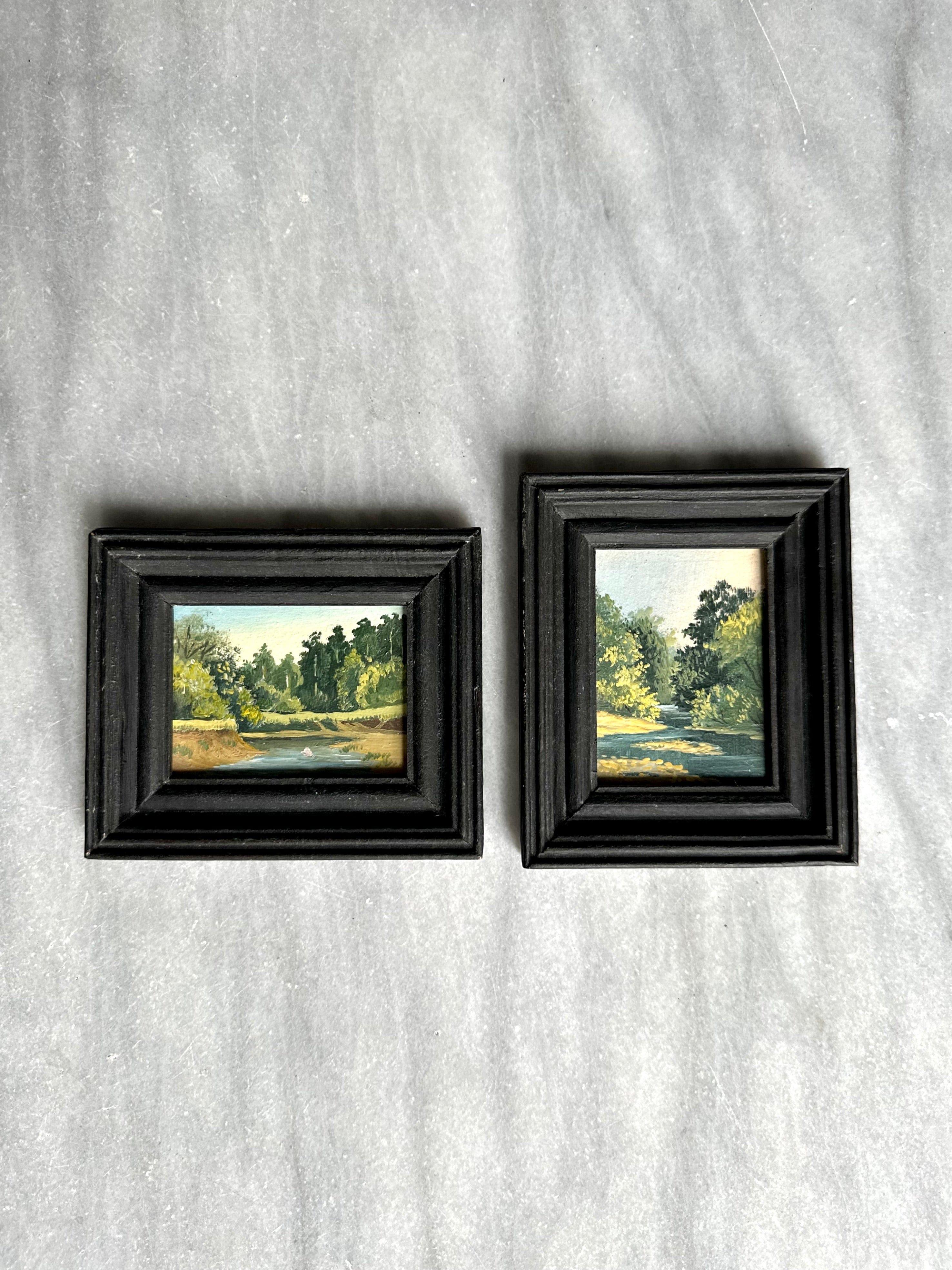 Pair Miniature Paintings